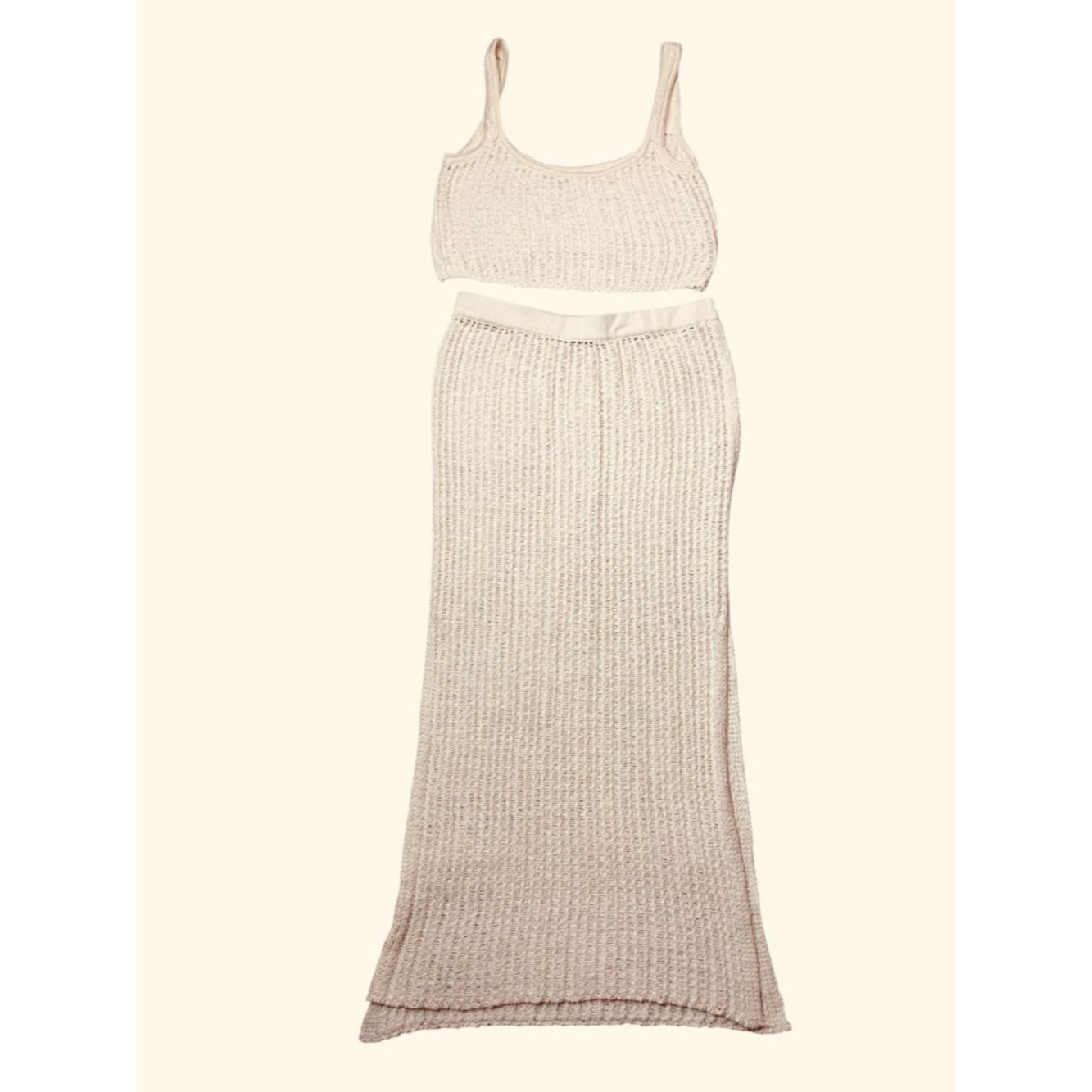 Free People New Free People Havana Sweater Set In Coconut Milk Size L Size L / US 10 / IT 46 - 2 Thumbnail