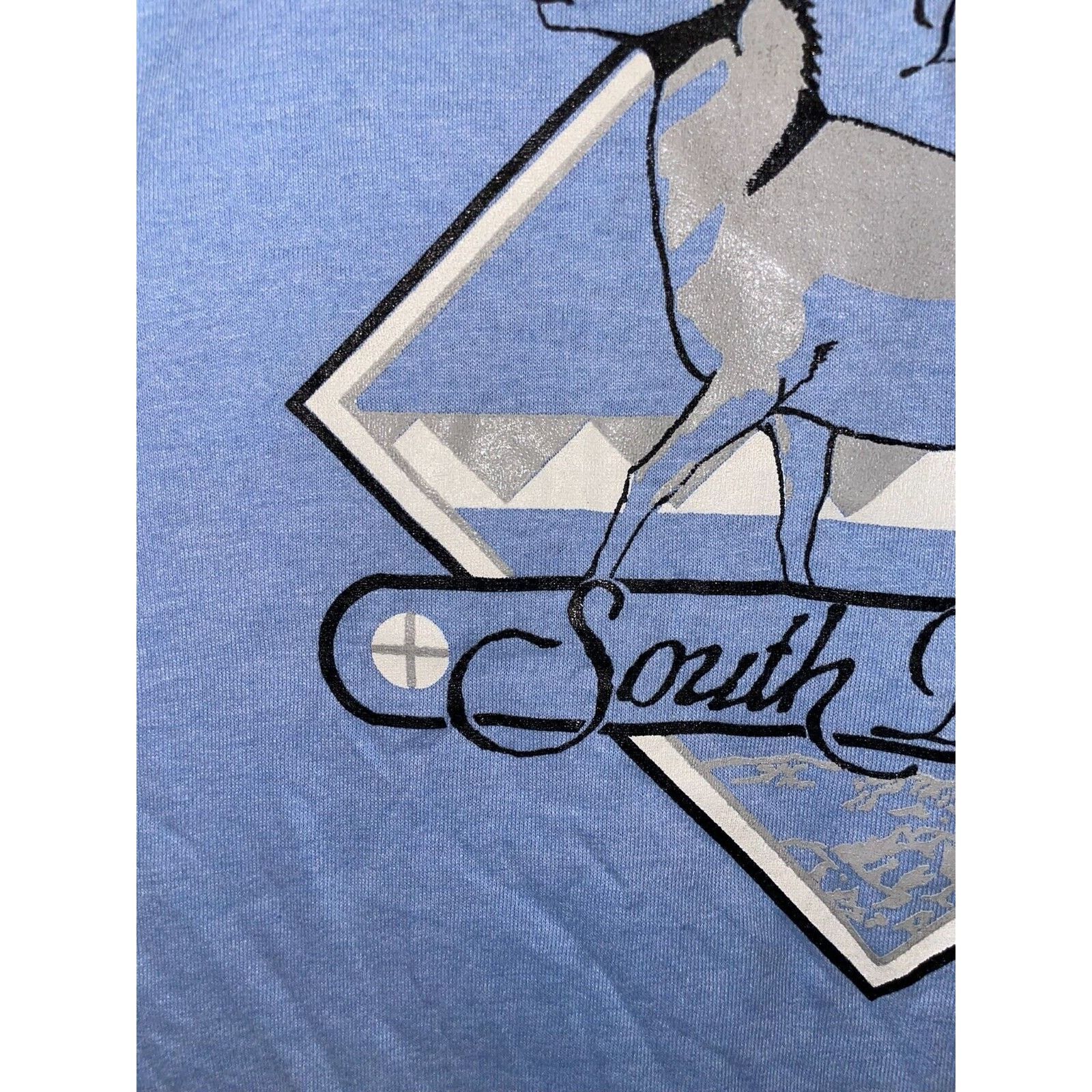 Russell Athletic Vintage Antelope Shirt Badlands SD 80s USA Made Blue Tee VTG Size US M / EU 48-50 / 2 - 5 Thumbnail
