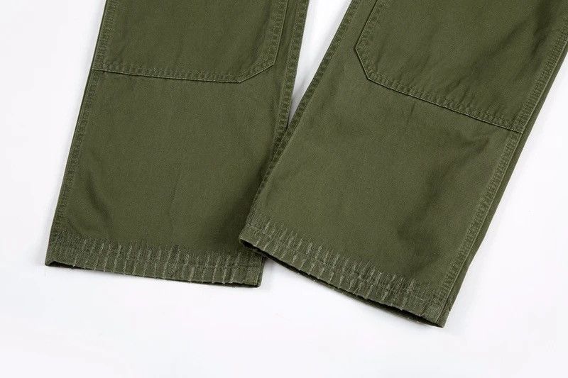 Designer × Japanese Brand × Vintage Military green zipper utility flared cargo pants Size US 32 / EU 48 - 7 Thumbnail