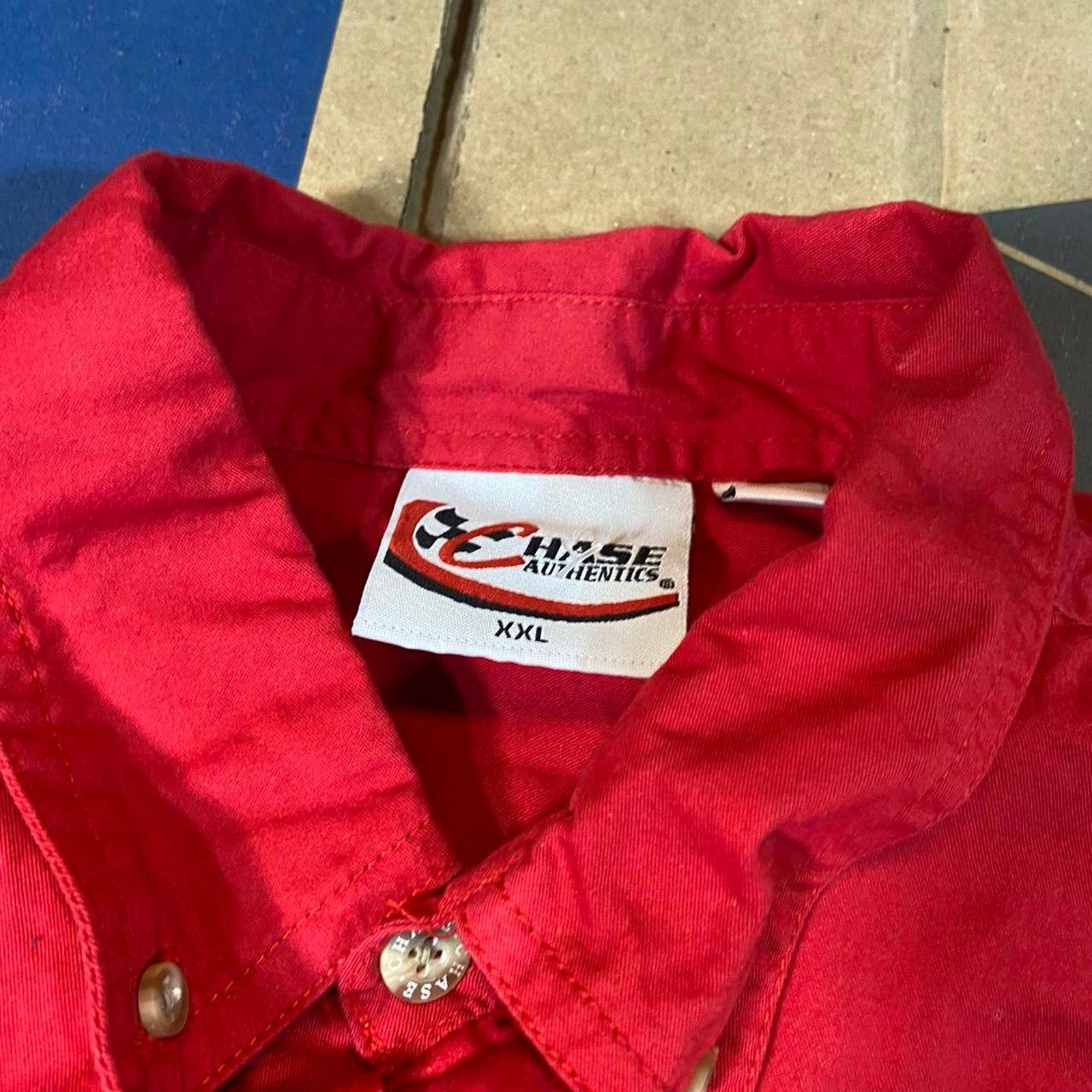 Chase Authentics Y2k red button up nascar shirt Size US XXL / EU 58 / 5 - 3 Thumbnail
