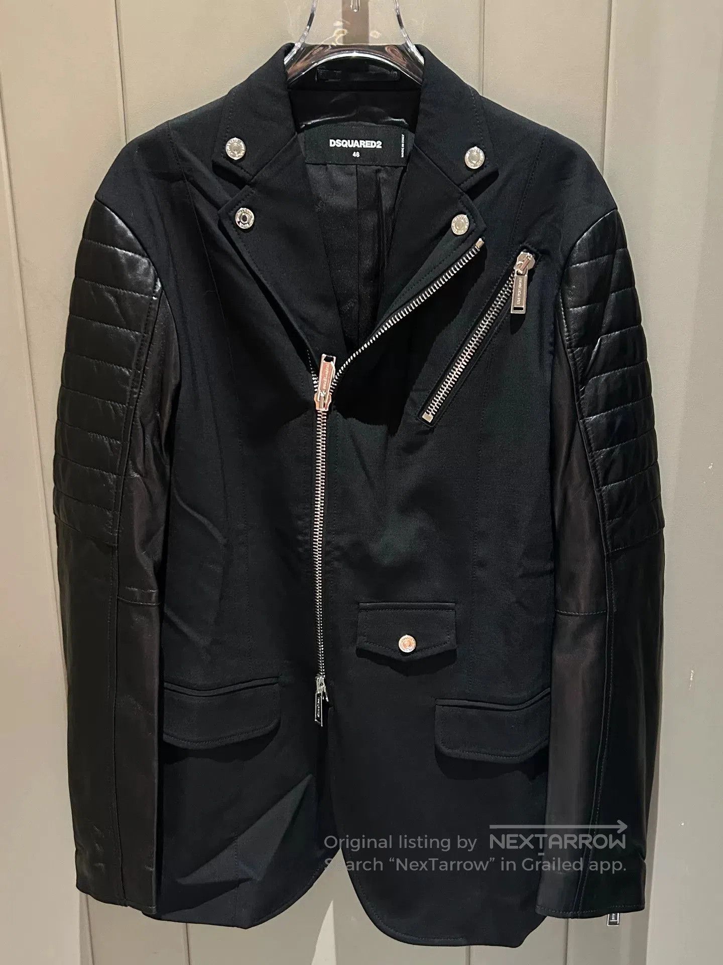 Dsquared2 DSQUARED2 Men's Leather Coat. Size US S / EU 44-46 / 1 - 1 Thumbnail