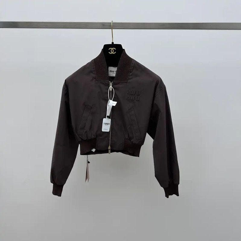 Miu Miu Miu Miu Brown Cropped Jacket for Women 0089 Size XS / US 0-2 / IT 36-38 - 1 Thumbnail