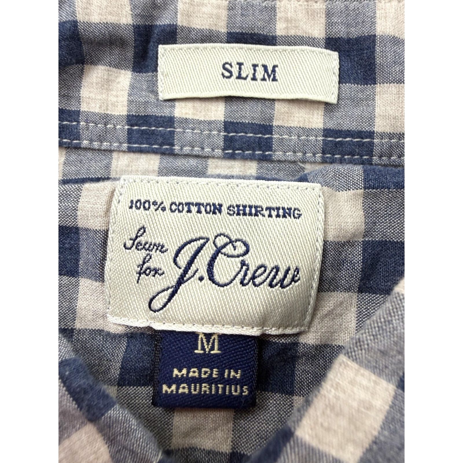 J.Crew J.Crew Shirt Mens Medium Blue Check Plaid Slim Fit Button Down Casual Size US M / EU 48-50 / 2 - 4 Thumbnail