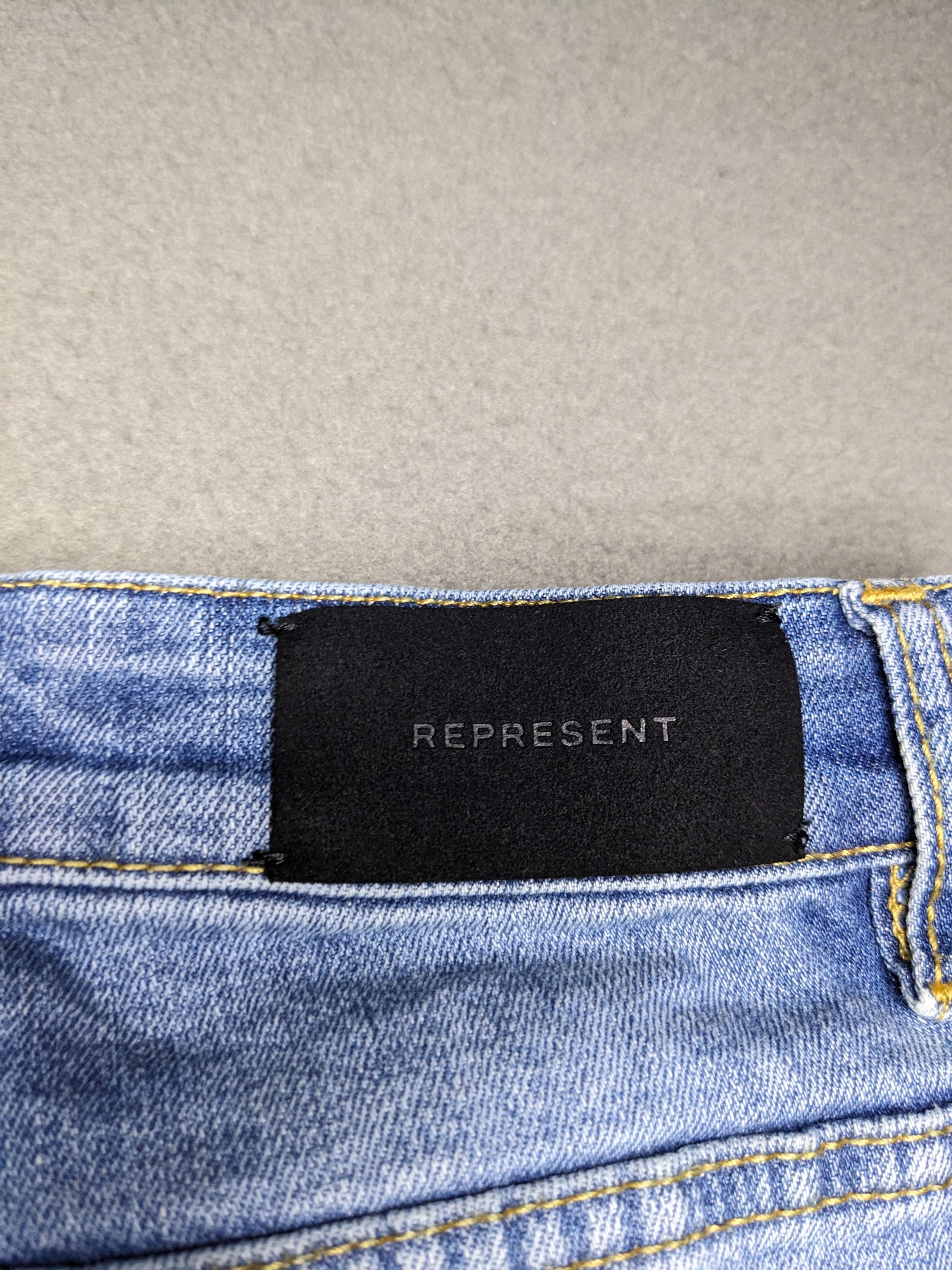 Represent Clo. Represent Repaired Denim 32x30 Distressed Skinny Jeans Italy Size US 32 / EU 48 - 12 Thumbnail