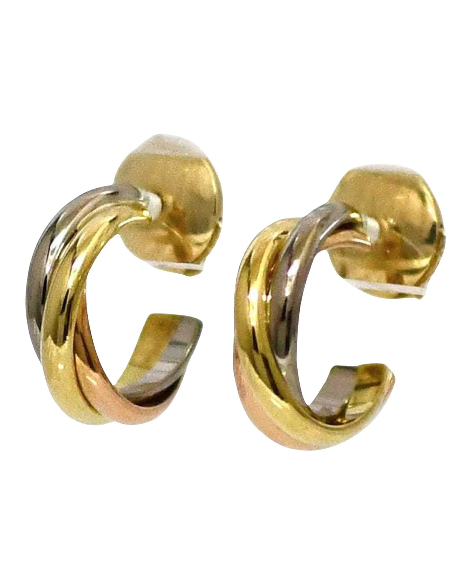 image of Cartier 18K Gold Trinity Hoop Earrings, Women's
