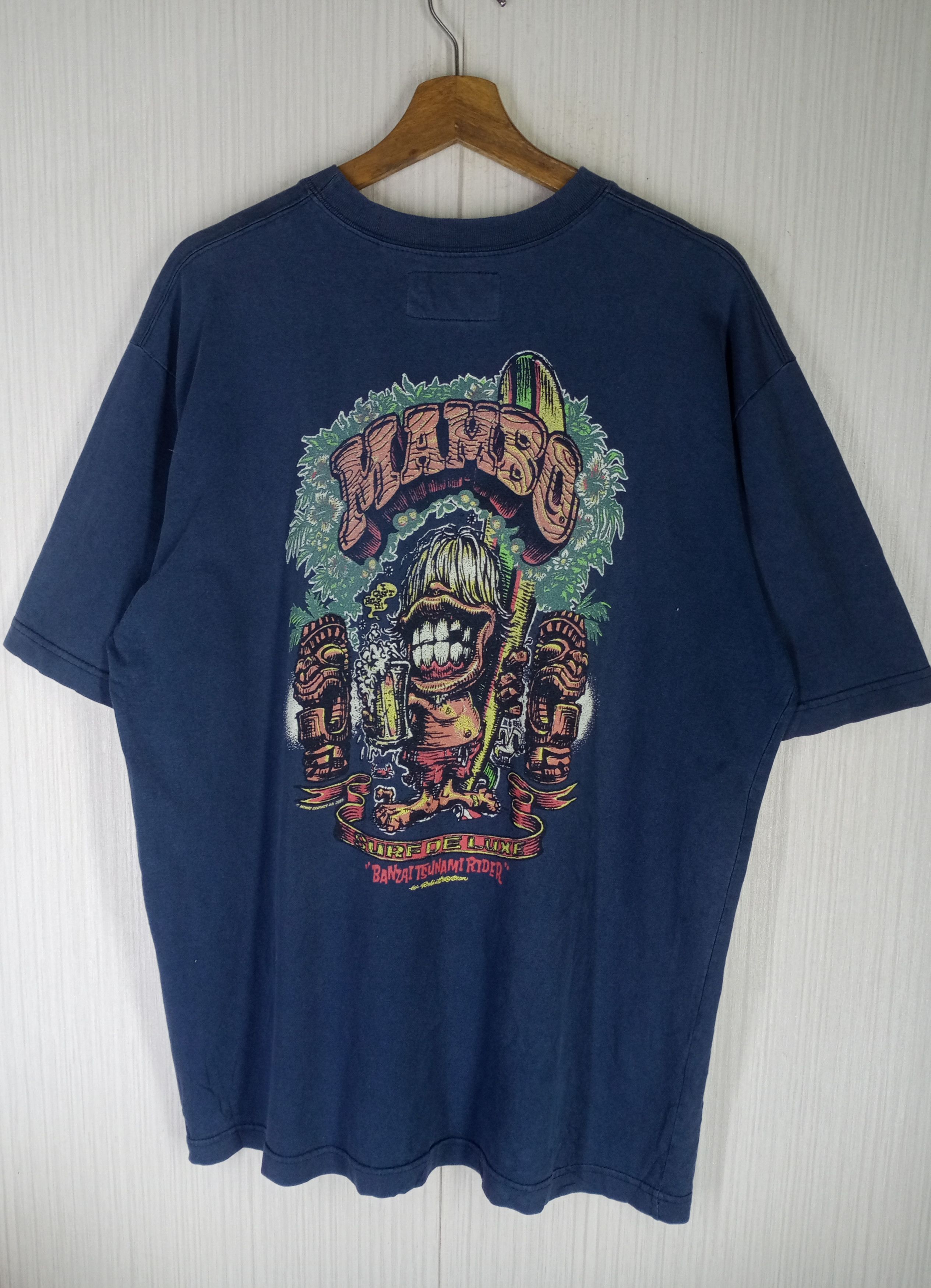 Mambo × Vintage Rare Vintage Mambo "Banzai Tsunami Rider"Tshirt Size US L / EU 52-54 / 3 - 2 Thumbnail