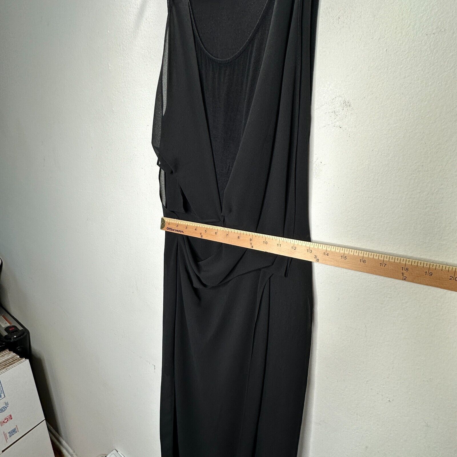 Other Hyfve Black Draped Sleeveless Faux Wrap Midi Dress Med Size M / US 6-8 / IT 42-44 - 10 Thumbnail