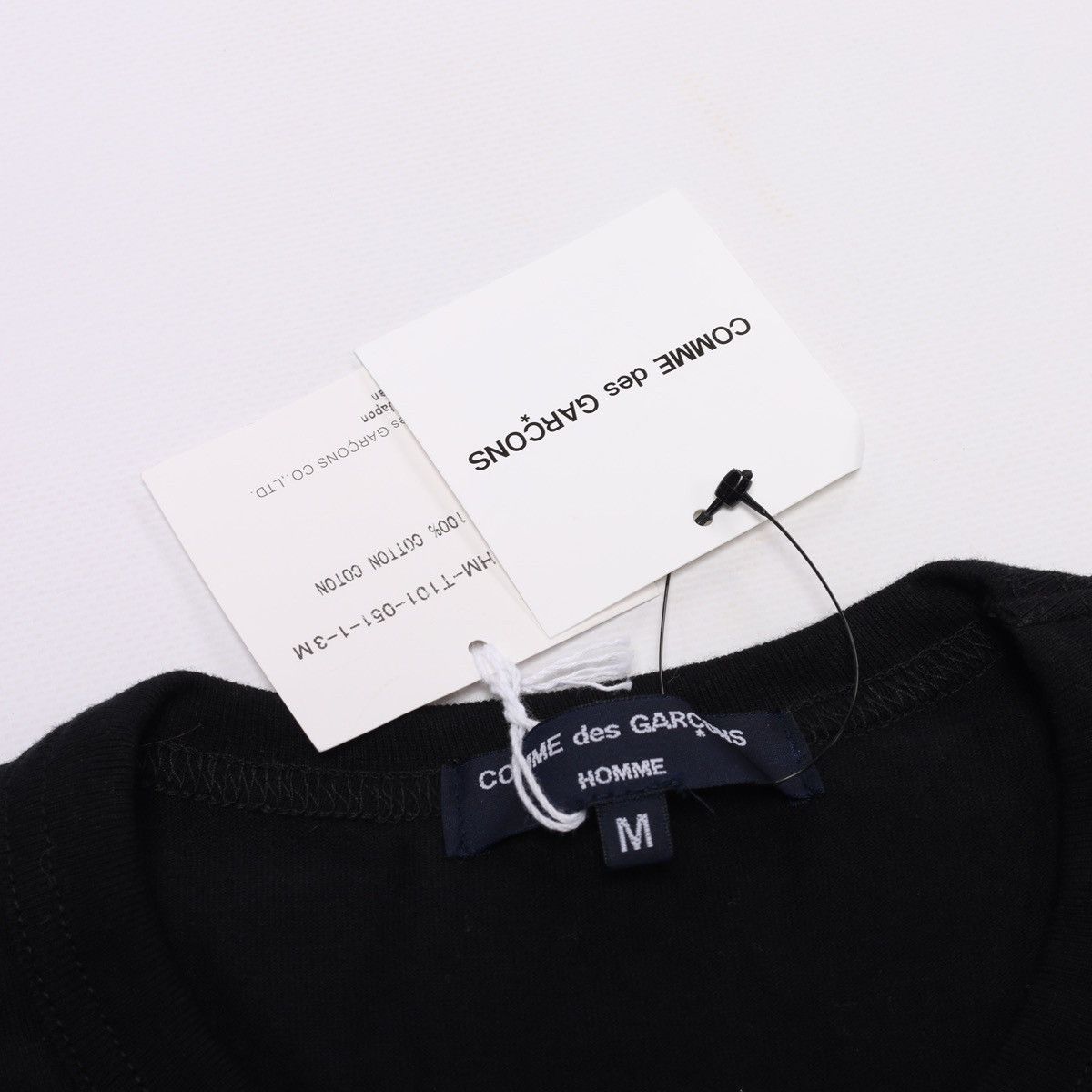 Comme des Garcons NWT Comme Des Garcons Homme Black Logo Tee Size US M / EU 48-50 / 2 - 5 Thumbnail