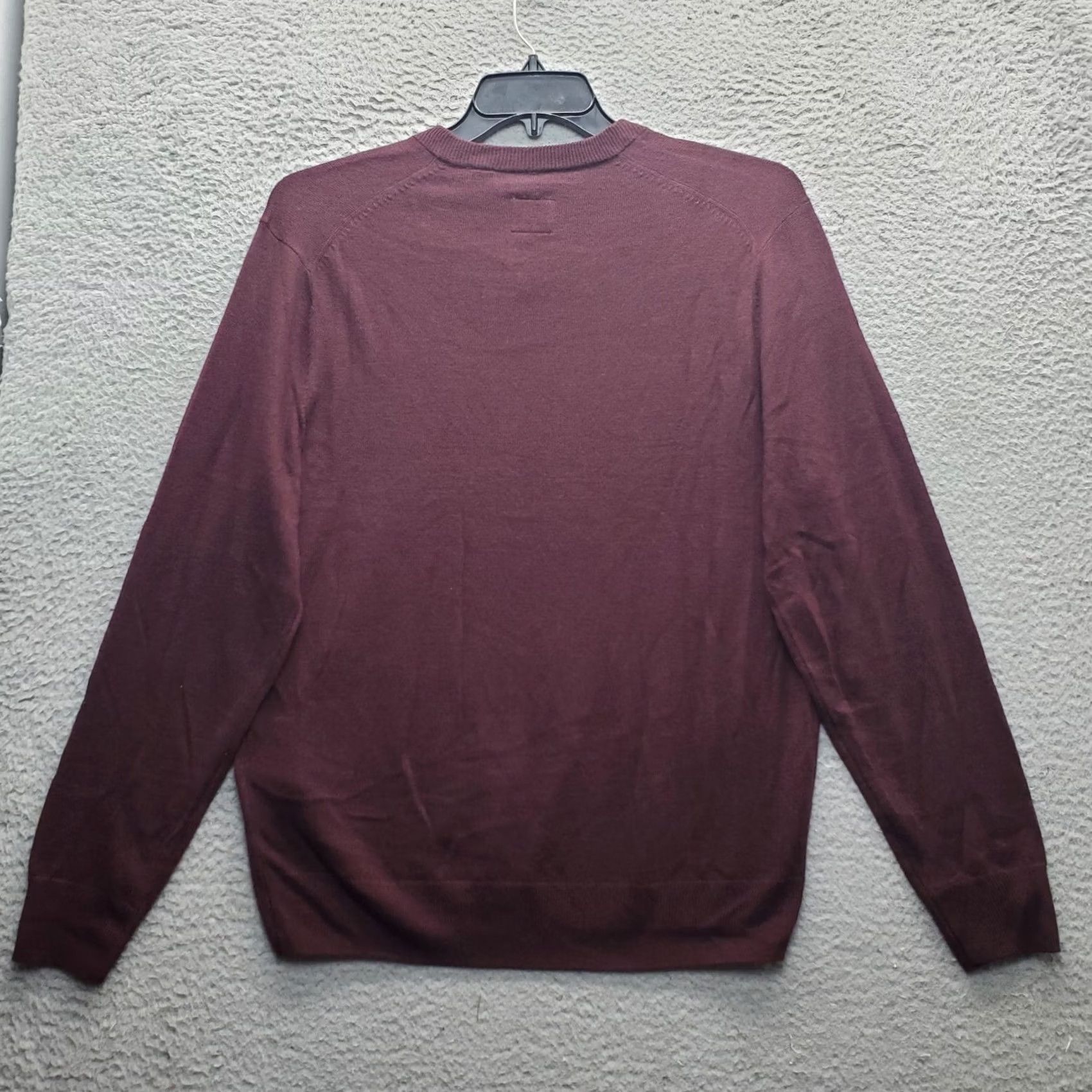 Dockers DOCKERS Mens Sweater Knit Burgundy V-Neck Pullover Long Sleeve Regular Size M Size US M / EU 48-50 / 2 - 2 Thumbnail