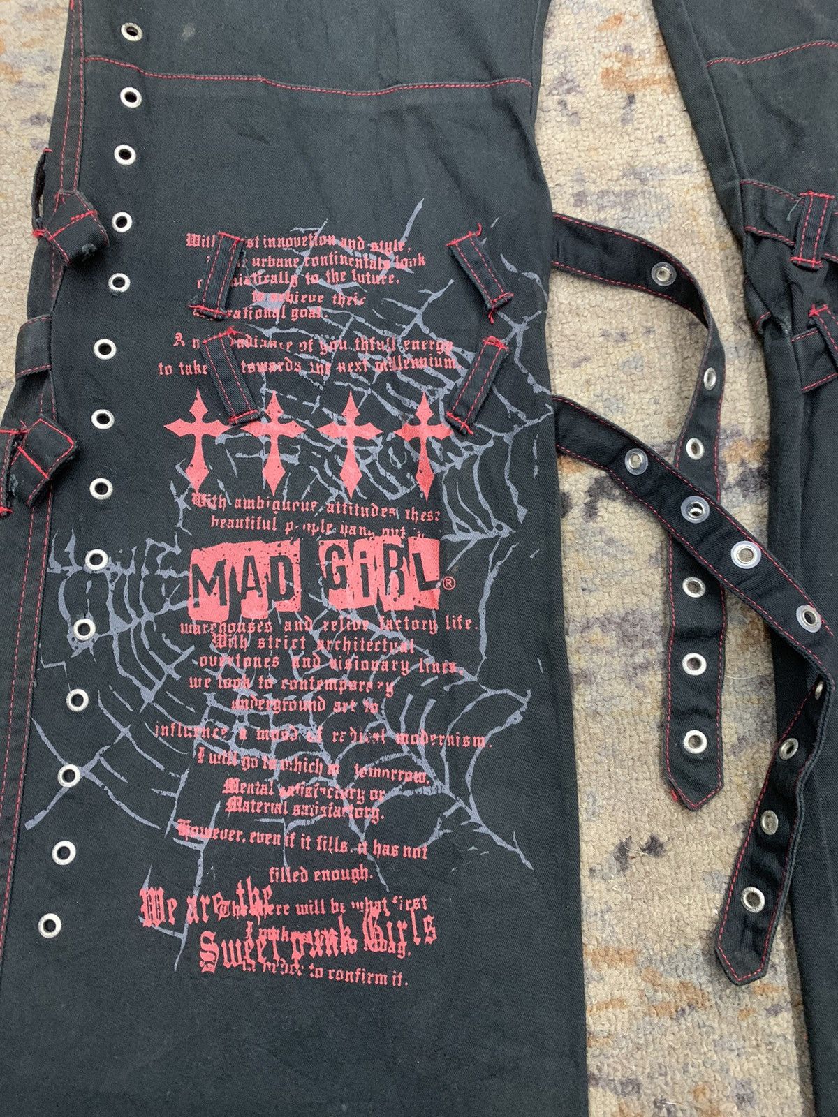Japanese Brand × Le Grande Bleu (L.G.B.) 😈 BINDING OFFER 😈Japanese Bondage Mad punk gothic spider Size US 30 / EU 46 - 3 Thumbnail