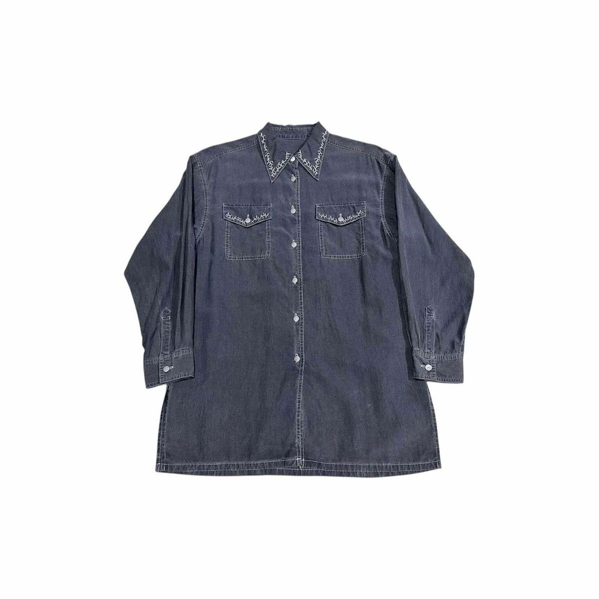 🔥Japanese Y2K Tribal Embroidered Western Shirt Goth Punk