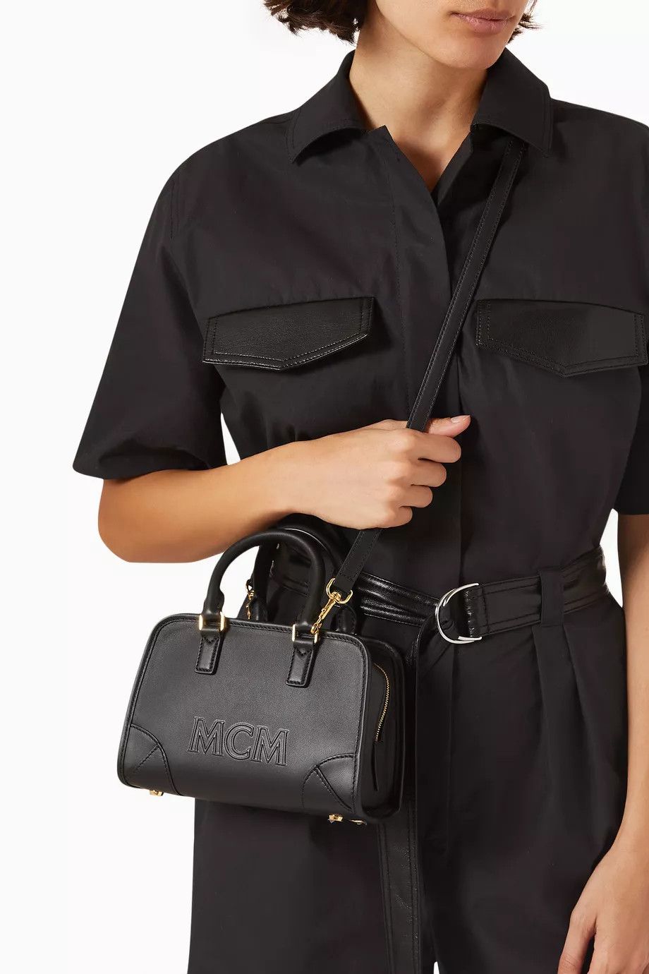 MCM o1mt1gz0125 Size: OS / Boston Mini Bag in Black Size ONE SIZE - 2 Thumbnail