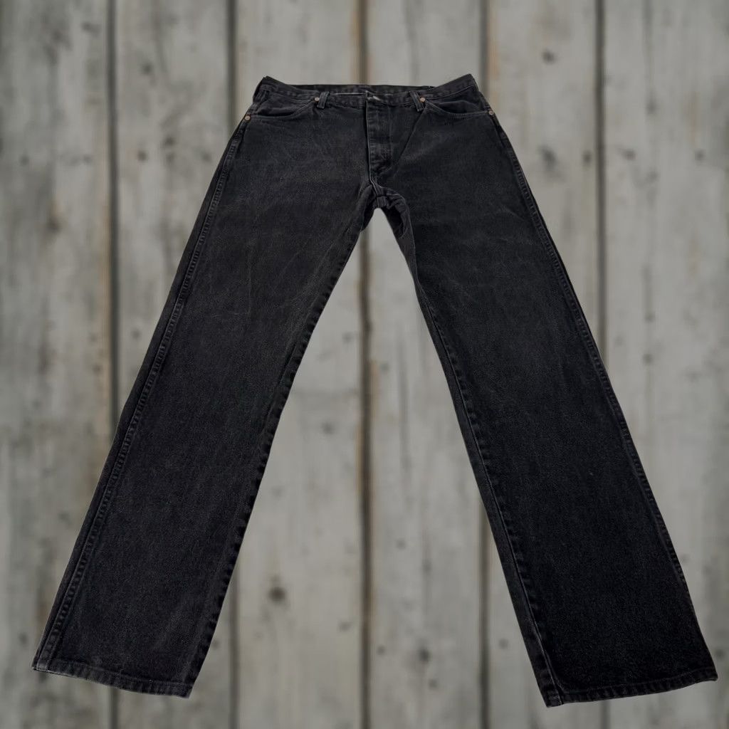Wrangler VINTAGE Wrangler Jeans Mens 34x34 Black 13MWZ Straight Fit Denim Pants USA 90s Cowboy Charcoal Wash Size US 34 / EU 50 - 1 Thumbnail