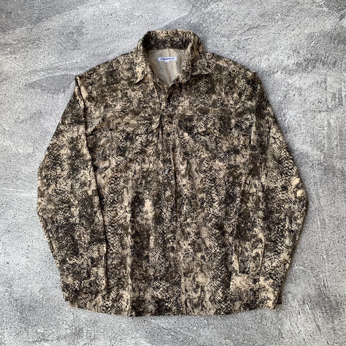 Japanese Brand Semantic Design Snake skin Pattern shirts Size US L / EU 52-54 / 3 - 1 Thumbnail