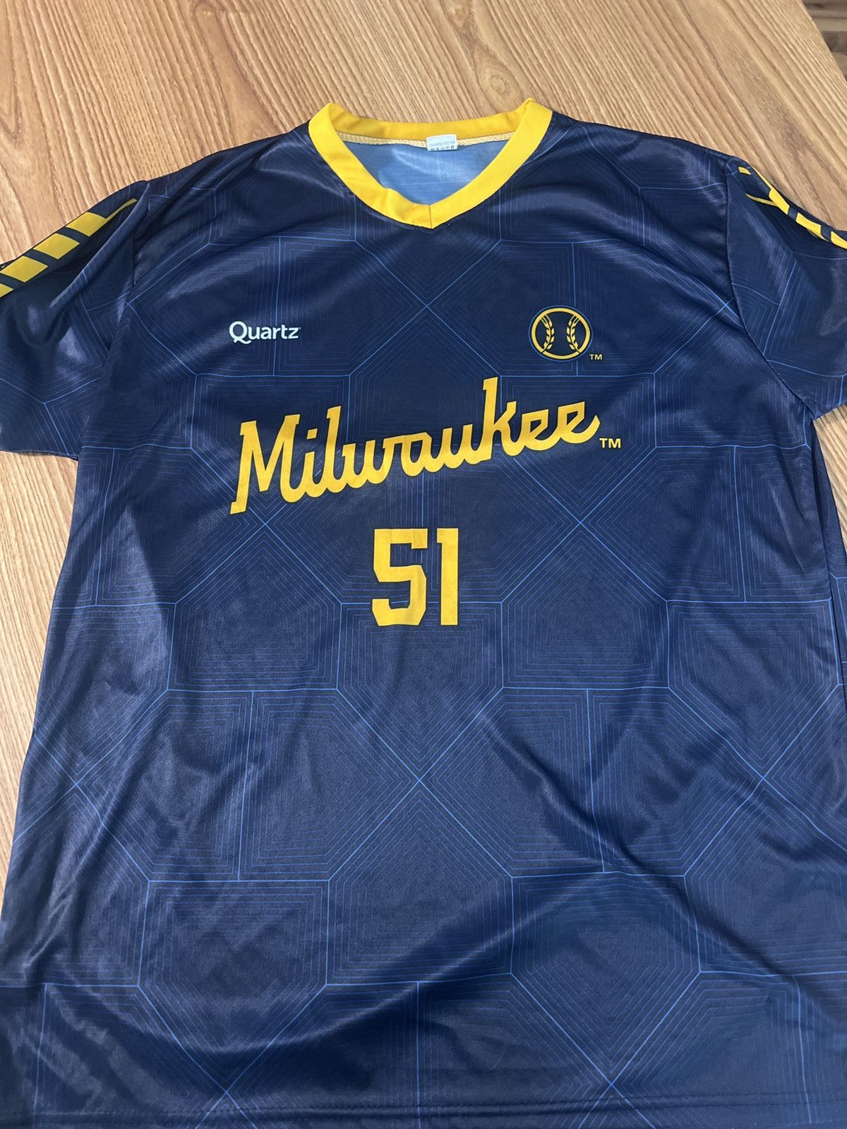 MLB Milwaukee Brewers - Freddy Peralta Promo Jersey Size US XL / EU 56 / 4 - 1 Thumbnail