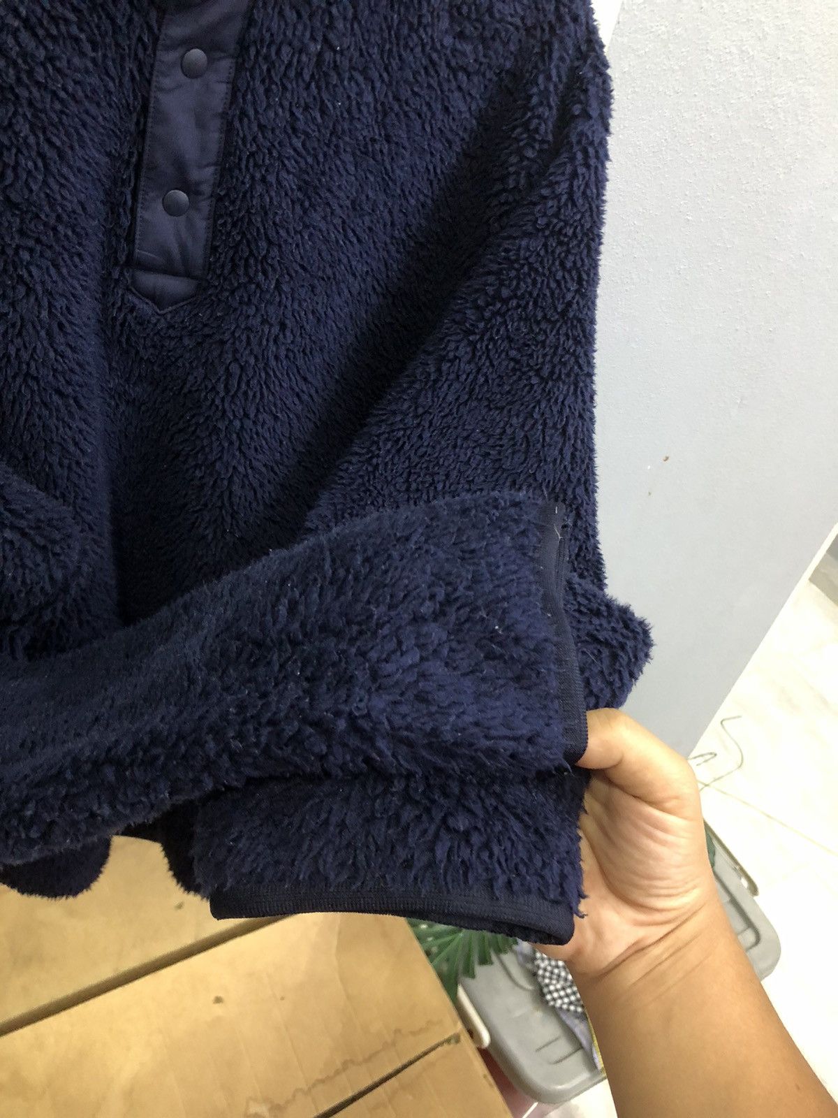 Uniqlo × White Mountaineering Uniqlo x White Mountaineering Navy Fleece Pullover Size US XL / EU 56 / 4 - 6 Thumbnail