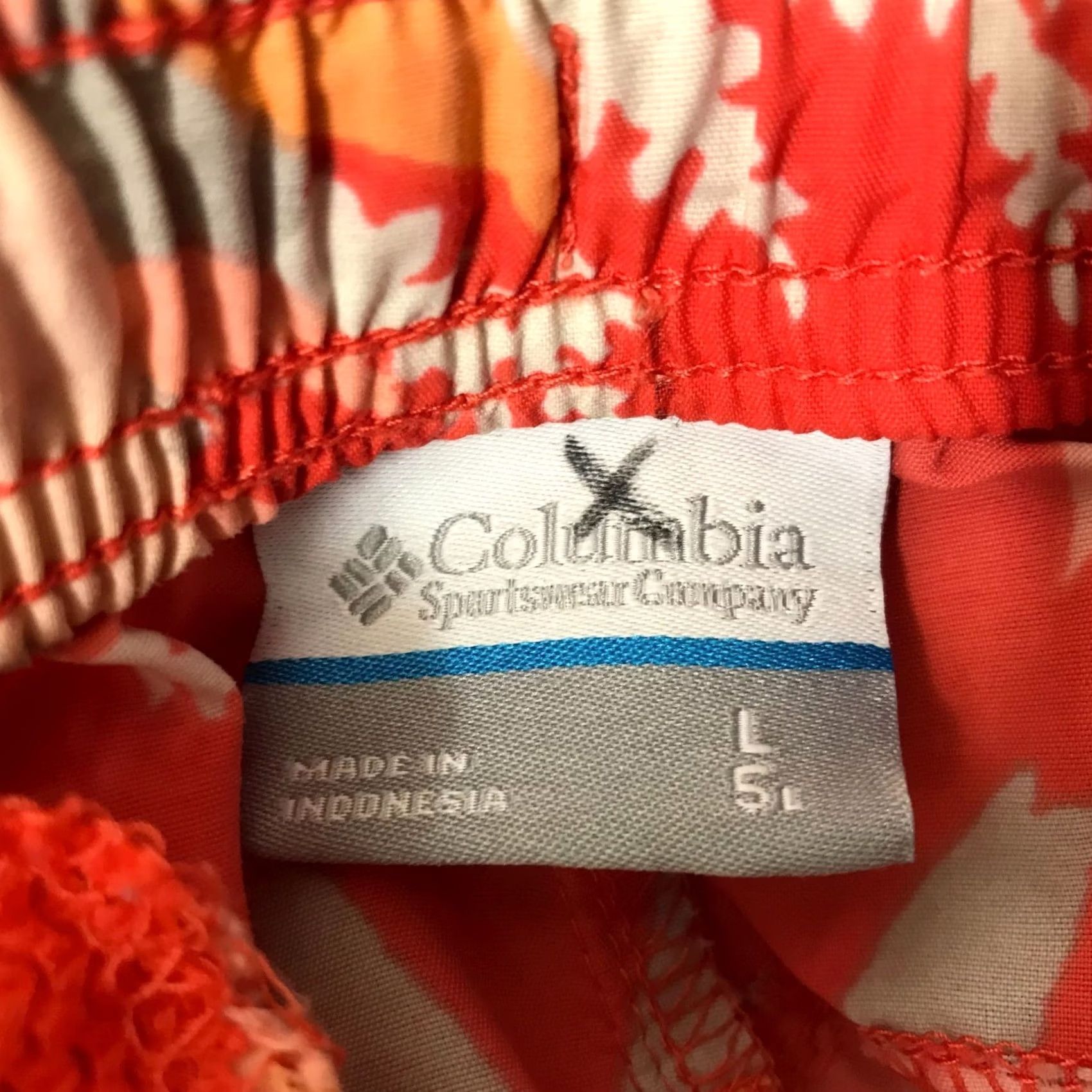 Vintage COLUMBIA Orange Floral Nylon Swim Trunks Shorts Large Mens Size US 33 - 6 Thumbnail