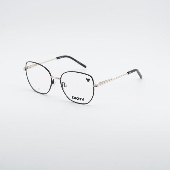 DKNY DKNY DK1034 001 Eyeglasses Black/Gold 51mm Square Frame Size ONE SIZE - 1 Thumbnail