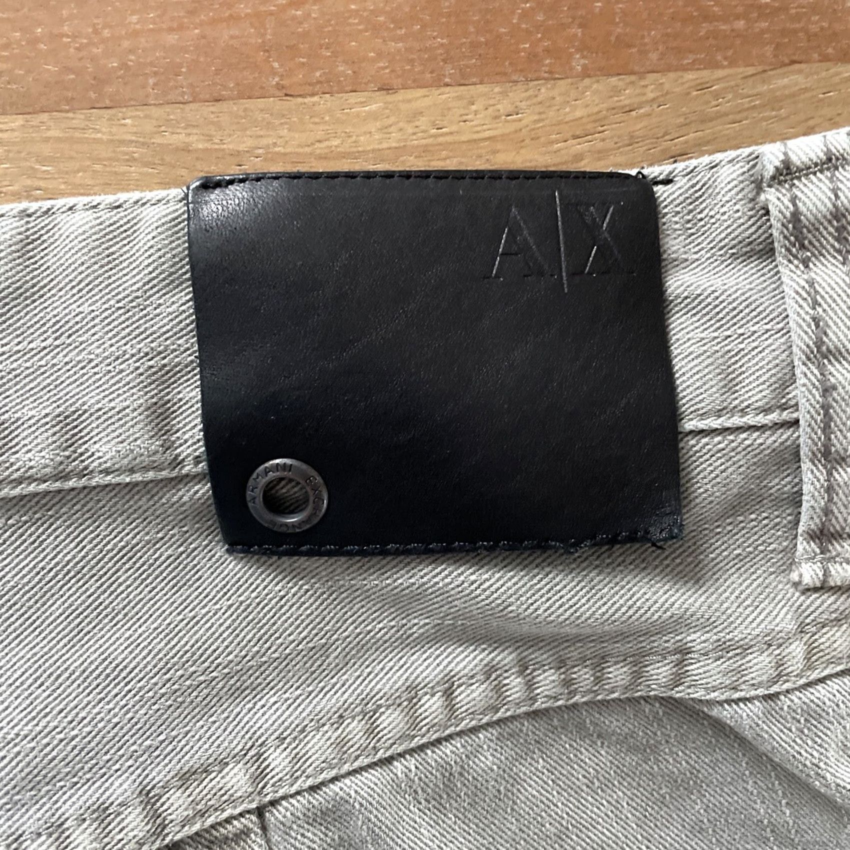 Armani Exchange VINTAGE Armani Exchange Jeans Men 36x29 Denim Studded Straight 90s Grunge Gray Size US 36 / EU 52 - 6 Thumbnail