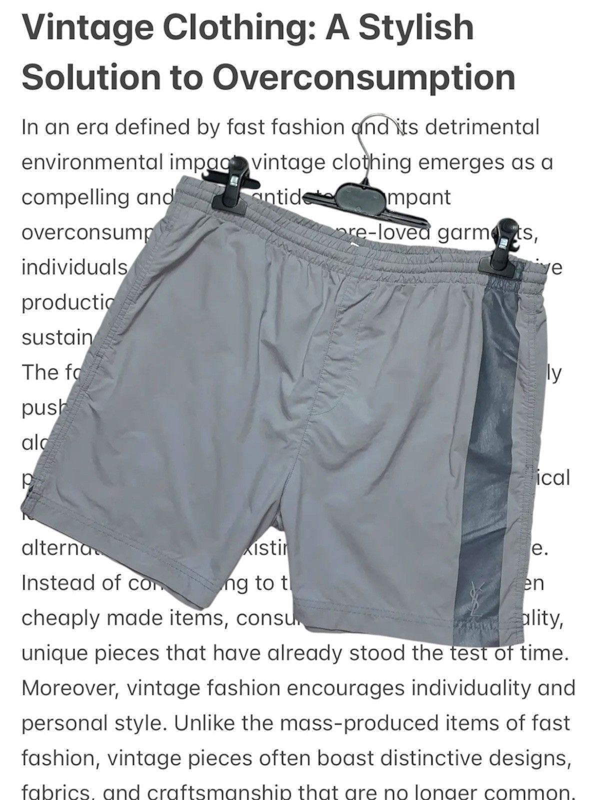 Vintage × Yves Saint Laurent Yves Saint Laurent luxury shorts size L logo rare Size US 34 / EU 50 - 1 Thumbnail