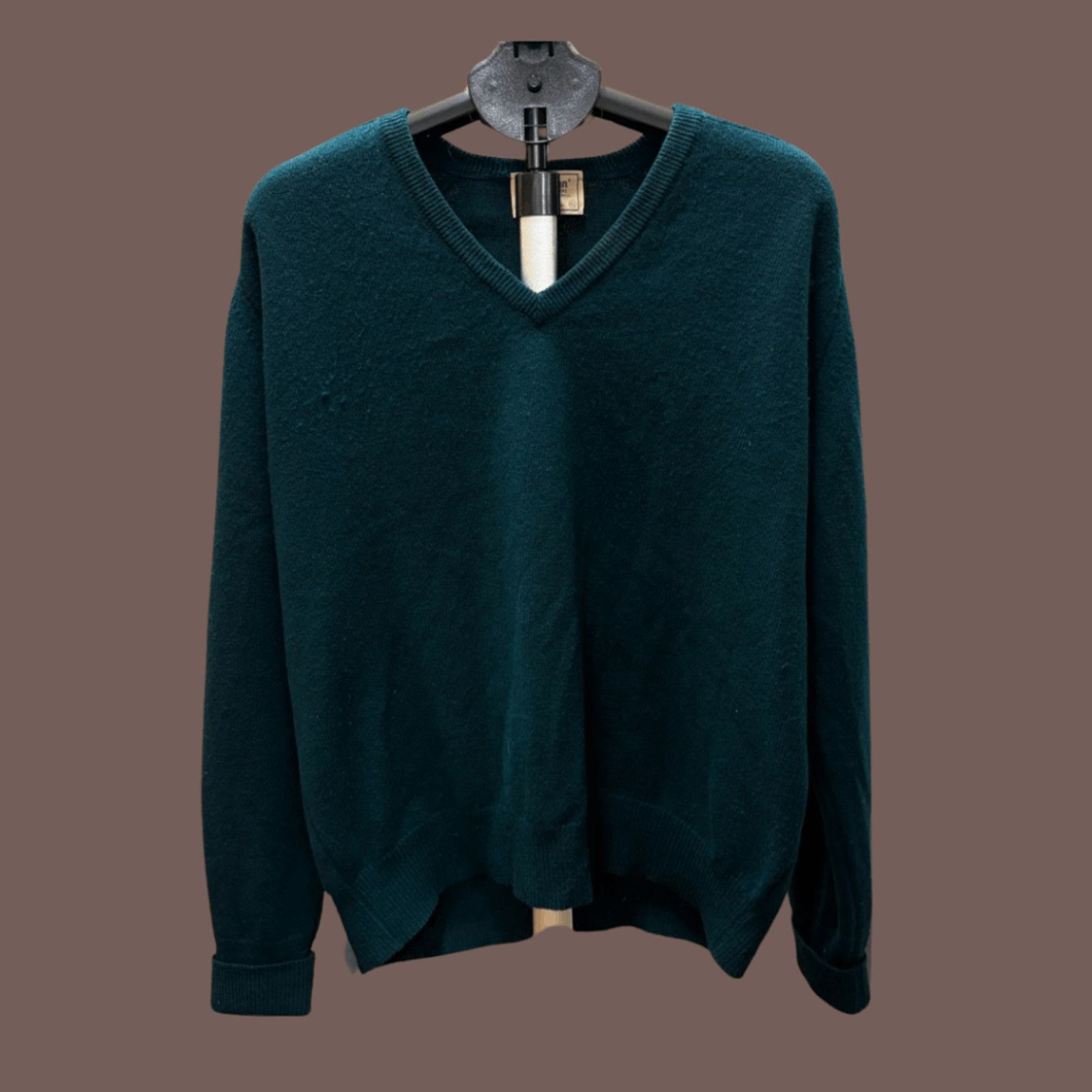 L.L. Bean VTG L.L. Bean Sweater | Green Lambswool | 80s Campuswear Size US XL / EU 56 / 4 - 1 Thumbnail