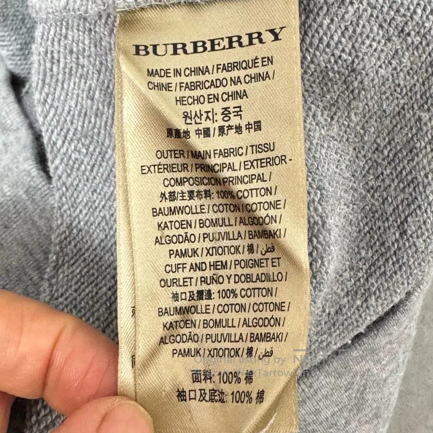Burberry Burberry Gray Color Block Sweatshirt XS. Size US XS / EU 42 / 0 - 4 Thumbnail