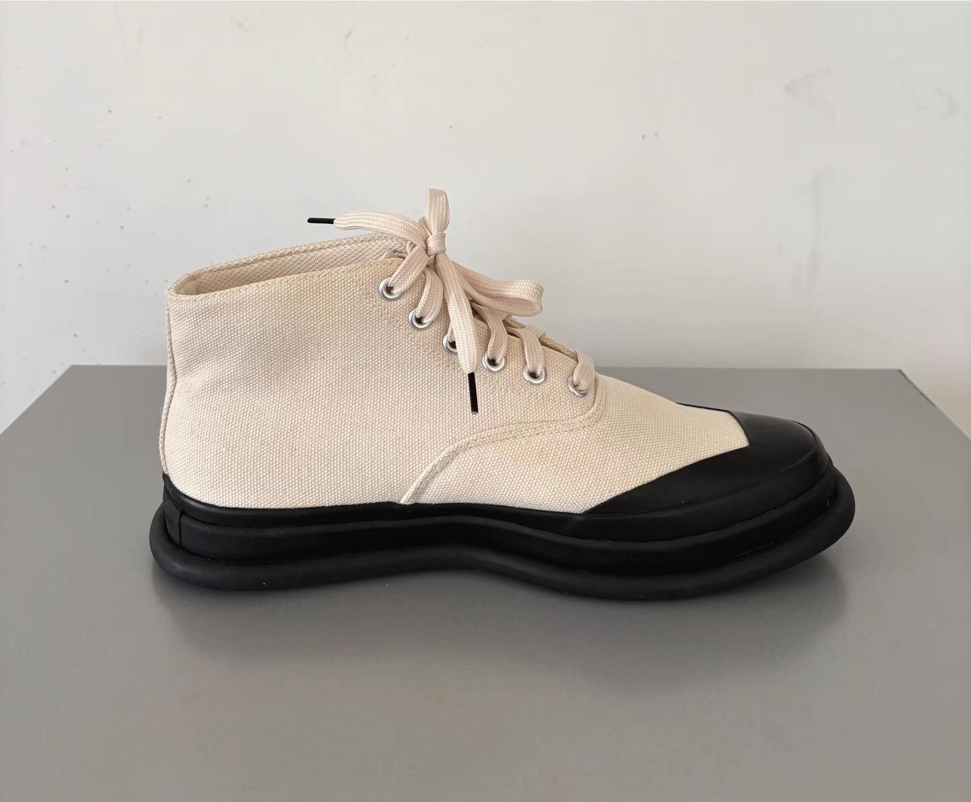 Issey Miyake Issey Miyake Men High-Top Canvas Sneakers Ｑ21 Size US 8 / EU 41 - 2 Thumbnail