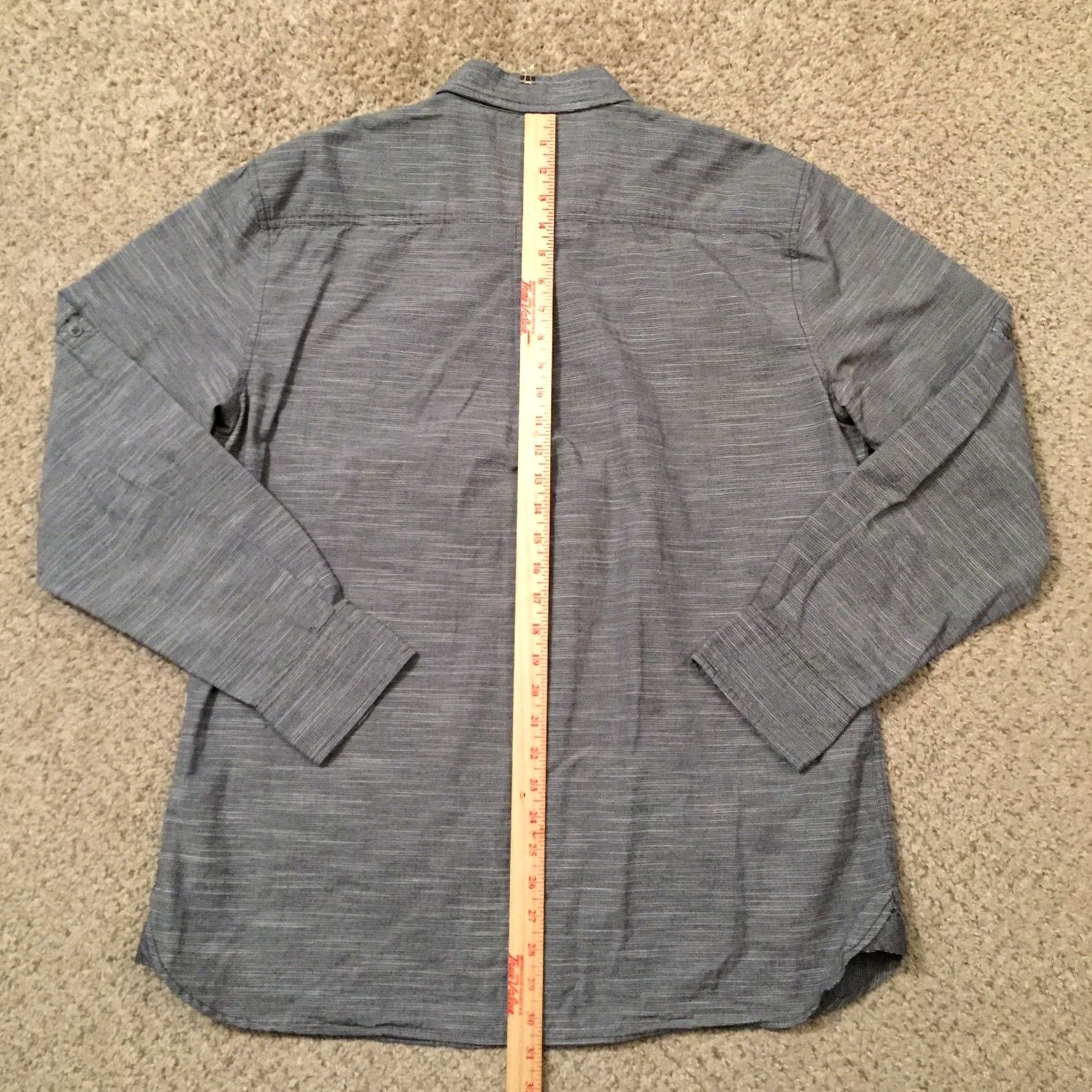 PD&C pd&c Shirt Mens XL Gray Button-Up Long Sleeve Collar Shirt Size US XL / EU 56 / 4 - 6 Thumbnail