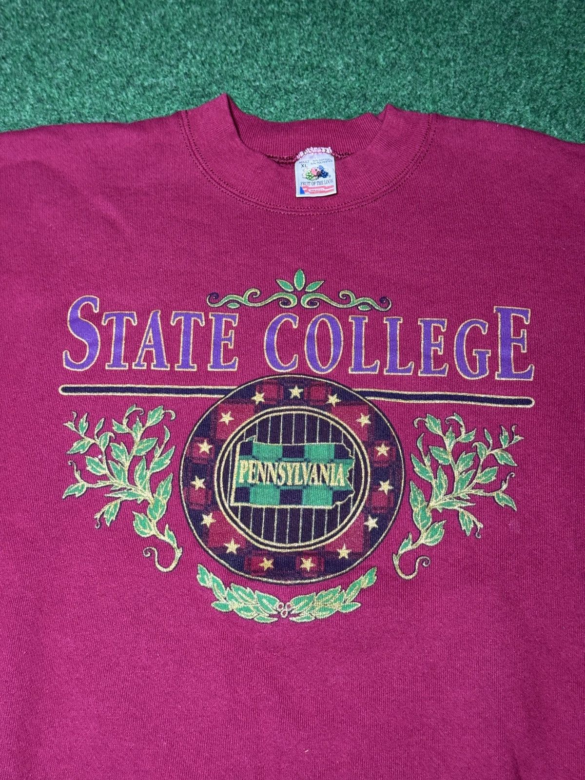 Fruit Of The Loom State College Vintage Crewneck 90s Large 22x27 Sweatshirt Size US L / EU 52-54 / 3 - 2 Thumbnail