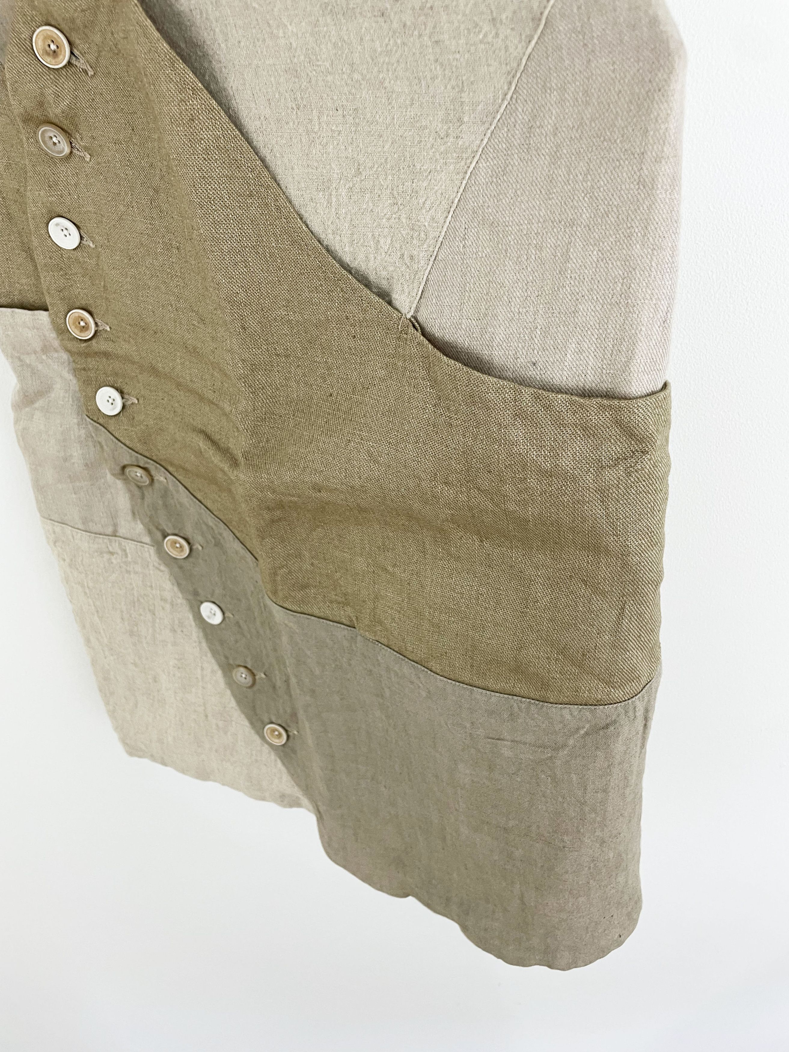 Kapital Linen Patchwork Skirt Size 26" / US 2 / IT 38 - 6 Thumbnail