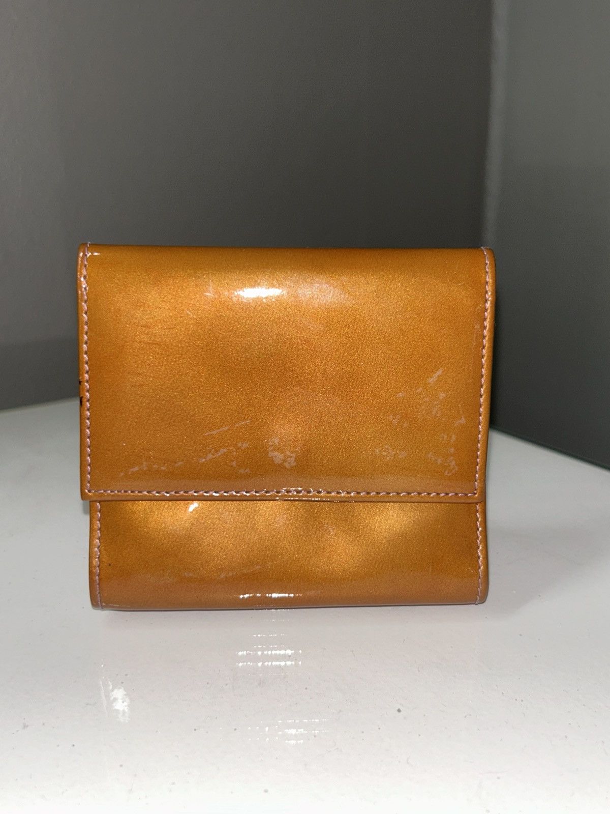 Chanel Vintage Chanel Chestnut Orange Patent Leather Compact Wallet Size ONE SIZE - 5 Thumbnail