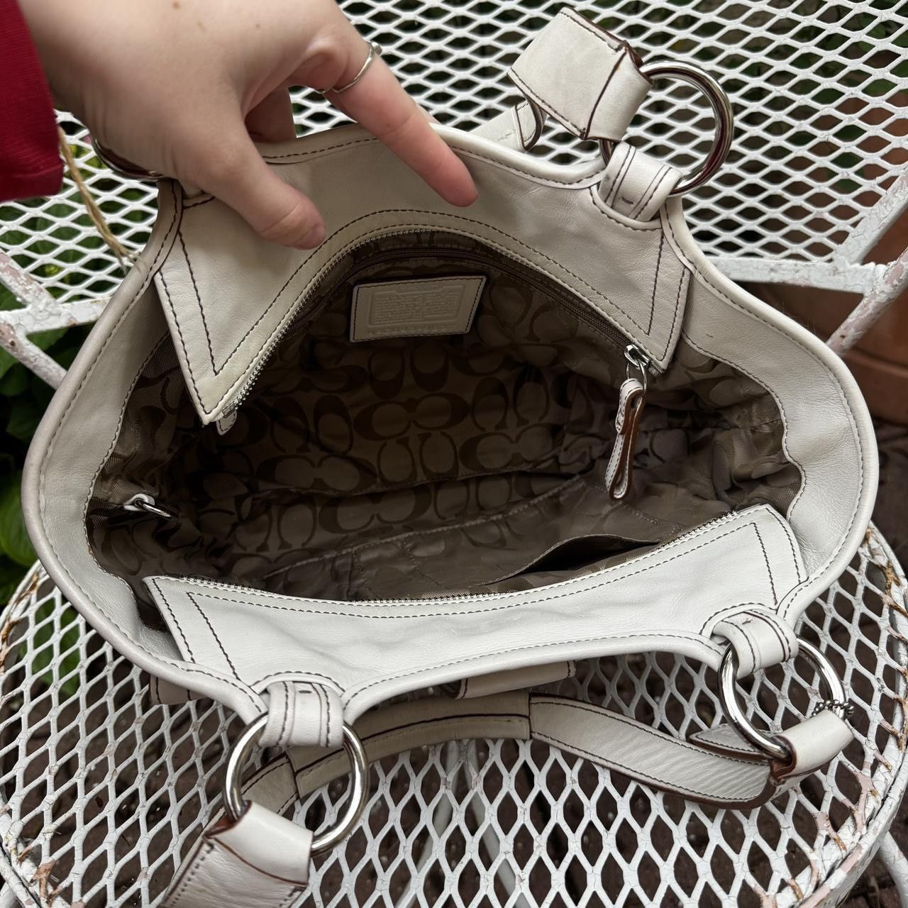 Coach Y2K White Leather Coach Soho Tote Size ONE SIZE - 6 Thumbnail