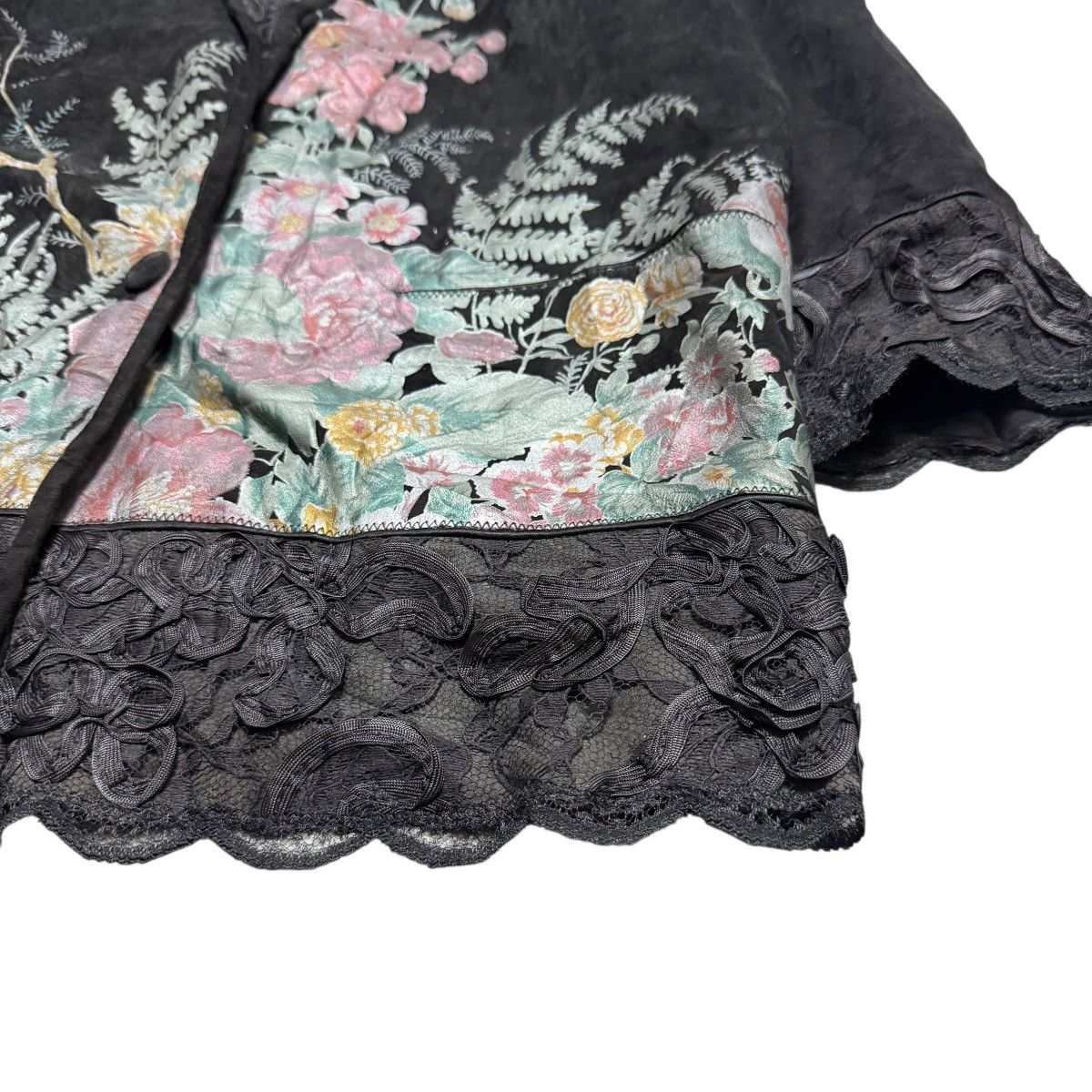 Roberto Cavalli Vtg 70s Roberto Cavalli Flower Design Suede Leather Jacket Size S / US 4 / IT 40 - 5 Thumbnail