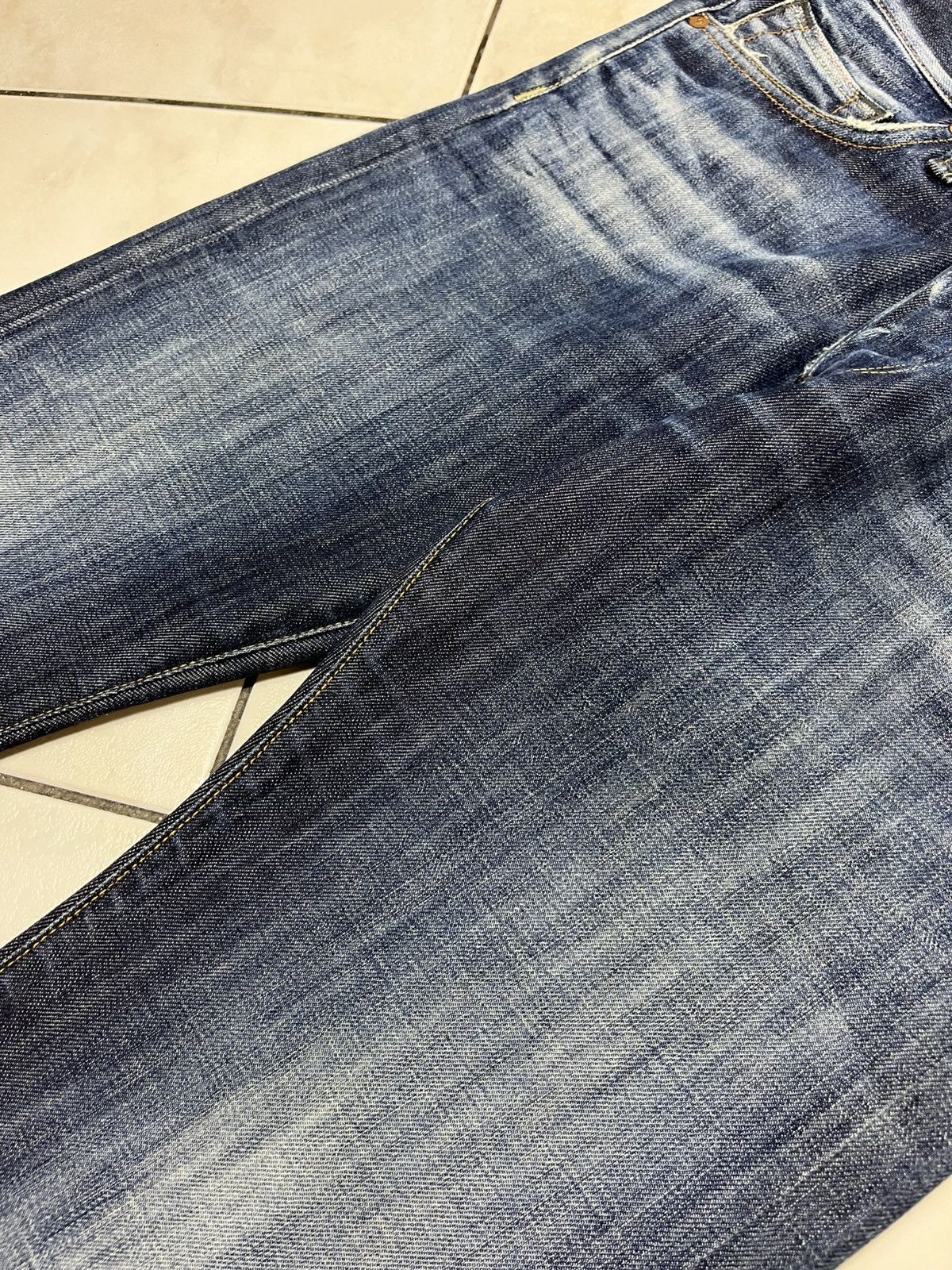 Edwin × Vintage Vintage Edwin ed-47 regular distressed denim washed jeans Size US 30 / EU 46 - 13 Thumbnail