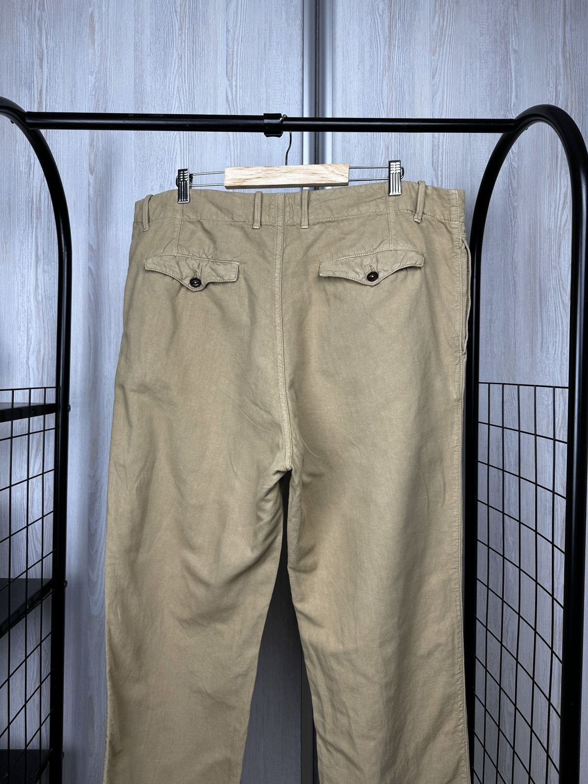 Tellason TELLASON ARMY CHINO COTTON LINEN SLUB DESERT SAND Pants Size US 38 / EU 54 - 6 Thumbnail