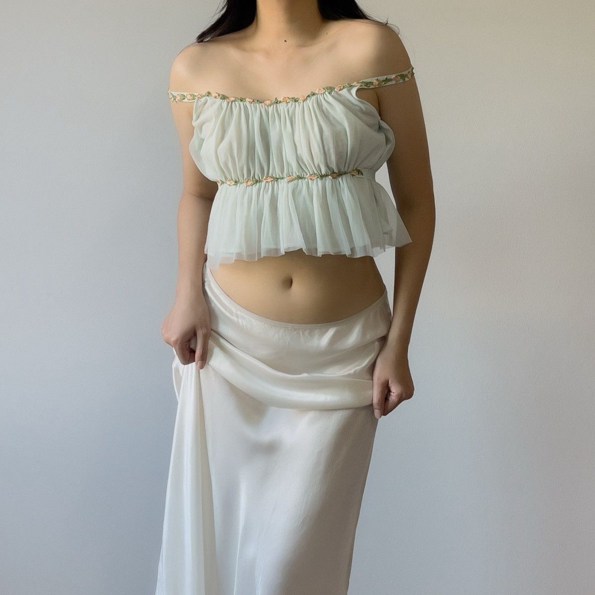 Vintage Vintage 1960s Mint Nylon Chiffon Camisole (XS–S) Size S / US 4 / IT 40 - 1 Thumbnail
