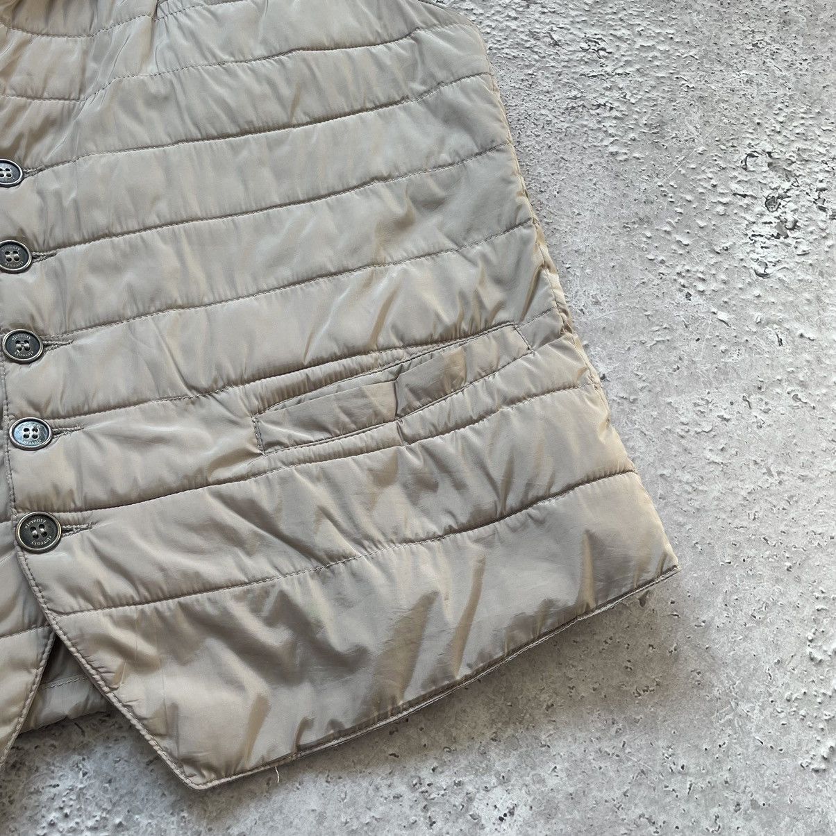 Eleventy Eleventy Mens Down Puffer Beige Vest Size US L / EU 52-54 / 3 - 10 Thumbnail