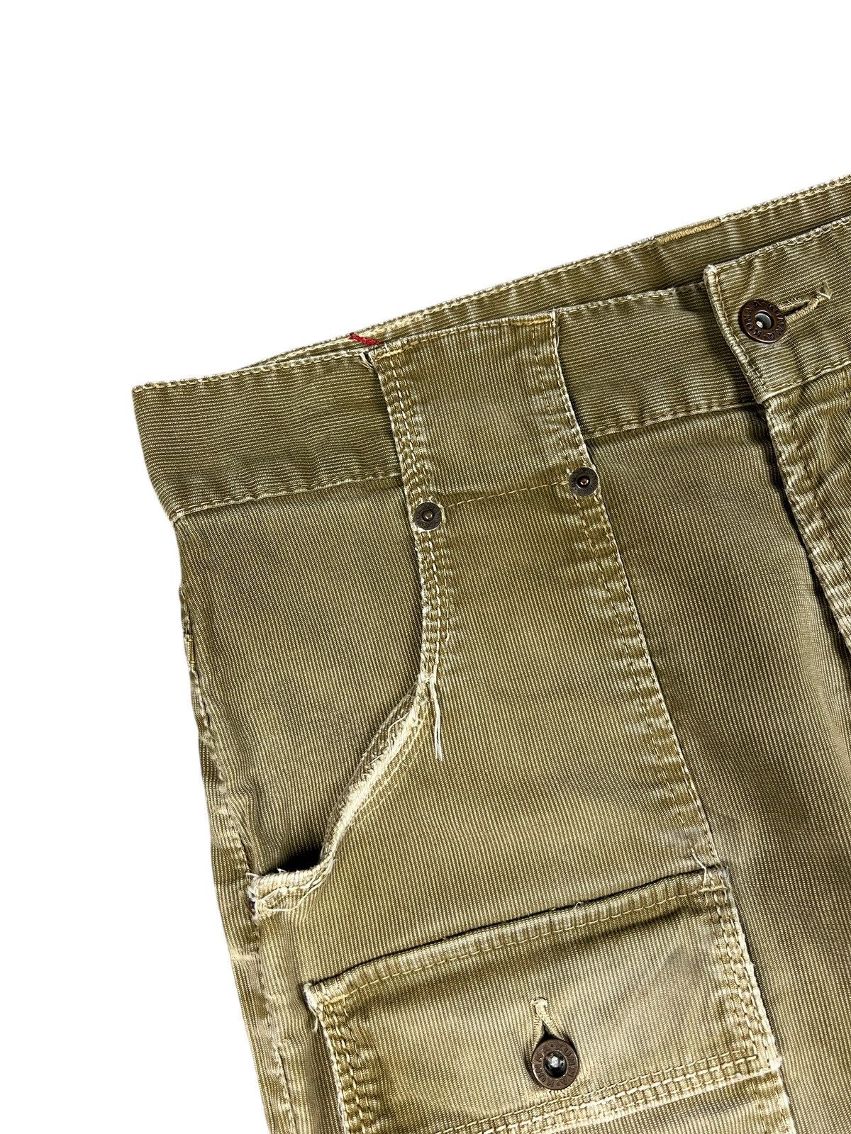If Six Was Nine × Japanese Brand × Le Grande Bleu (L.G.B.) Kunna 🇯🇵 Sample Distressed Flare Corduroy Bush Pants Size US 32 / EU 48 - 7 Thumbnail