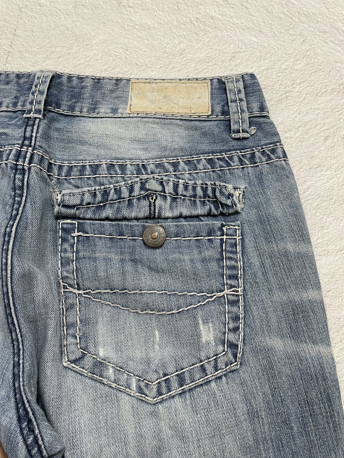 Japanese Brand FRJ Light Blue Washed Jeans Size US 30 / EU 46 - 12 Thumbnail