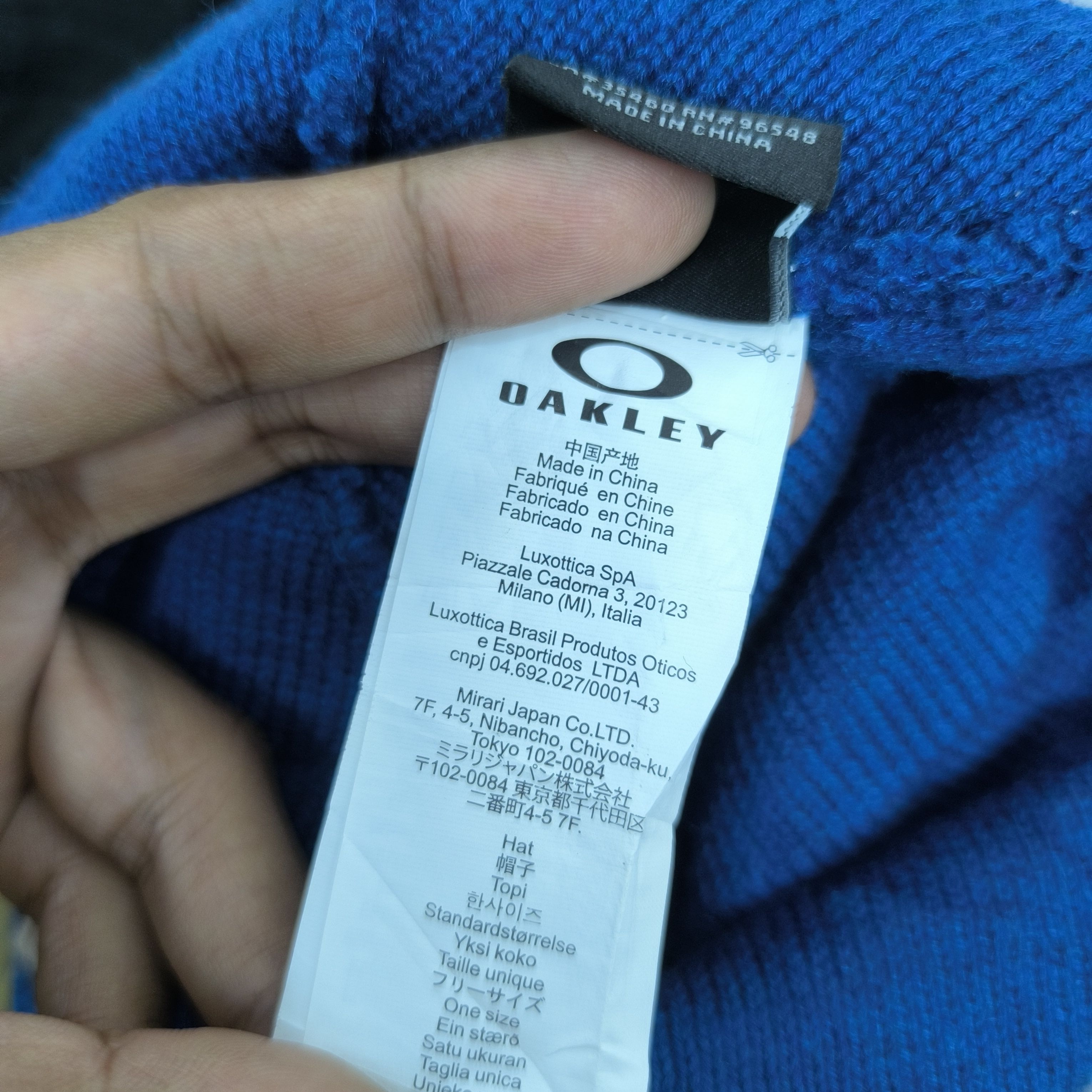 Oakley 🕶 Oakley spellout stripes beanie hat Size ONE SIZE - 4 Thumbnail