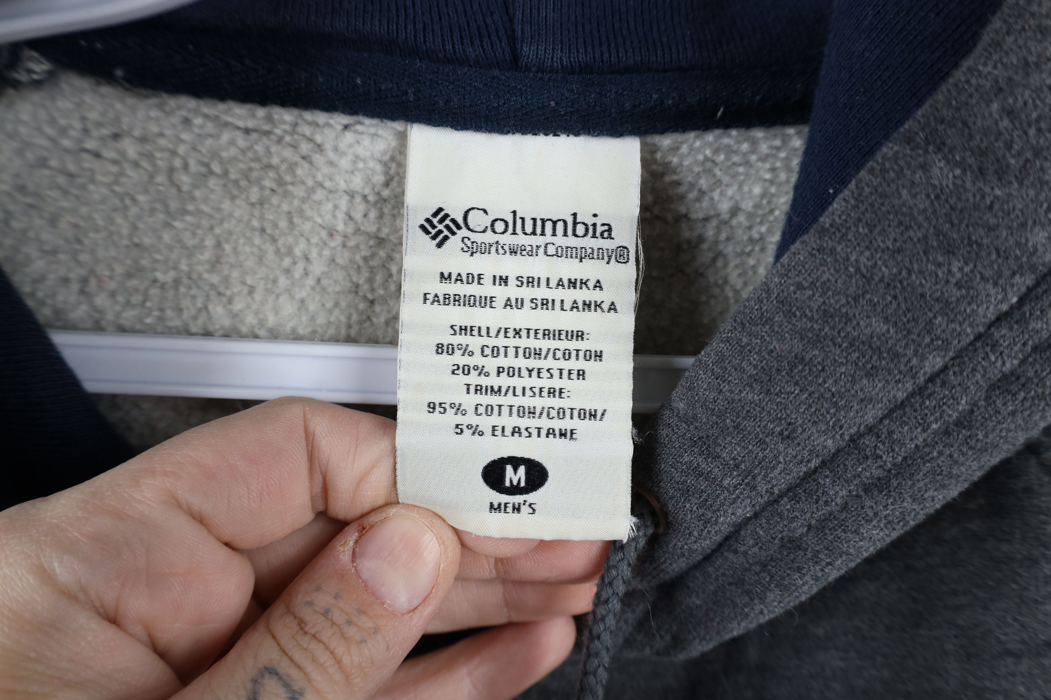 Columbia × Vintage Vintage 90s Columbia Faded Spell Out Hoodie Sweatshirt Gray Size US M / EU 48-50 / 2 - 9 Thumbnail