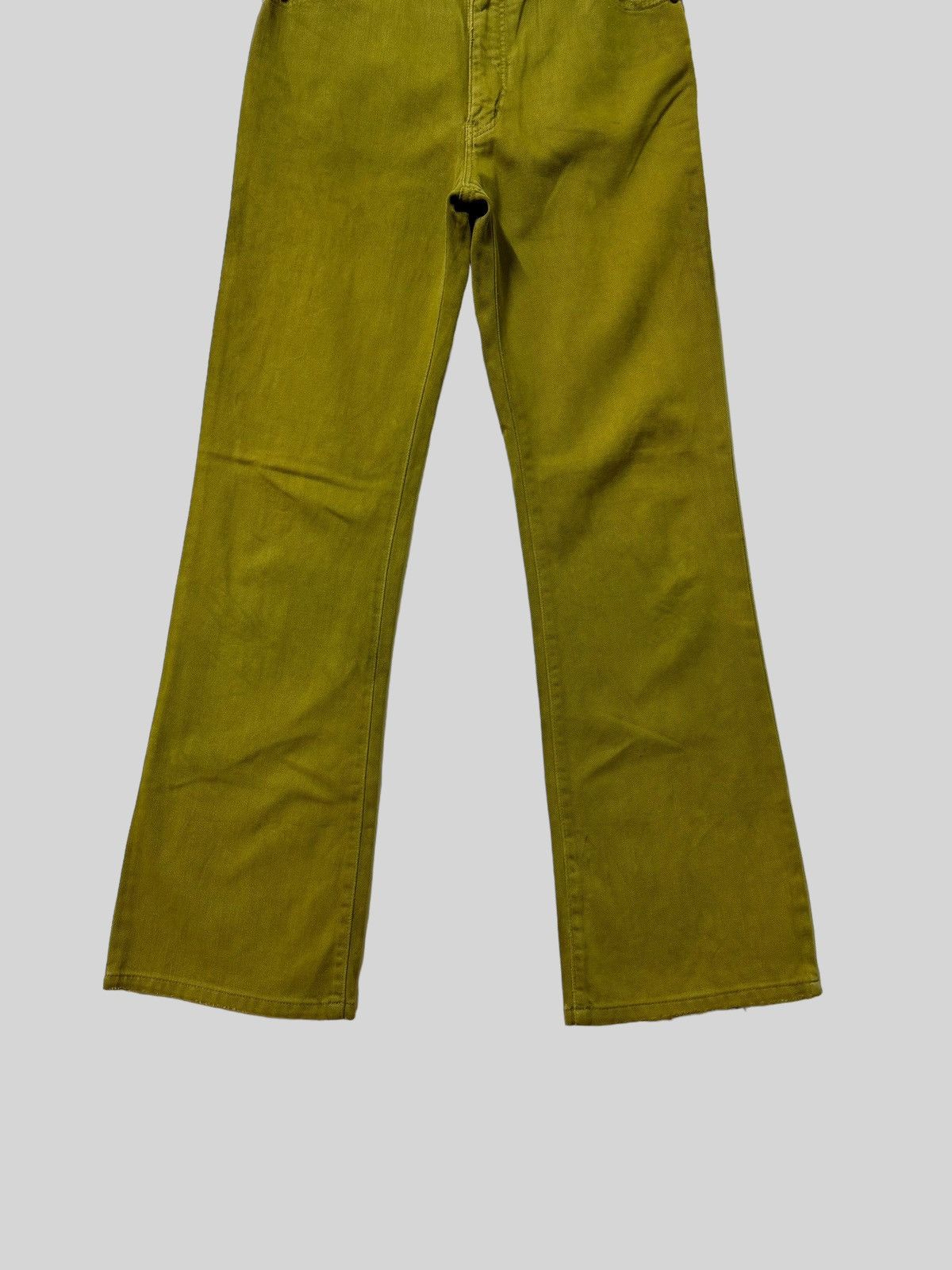 Japanese Brand FLARE BLUE BELL LADY WRANGLER GREEN BOOY CUT JEANS Size US 28 / EU 44 - 10 Thumbnail