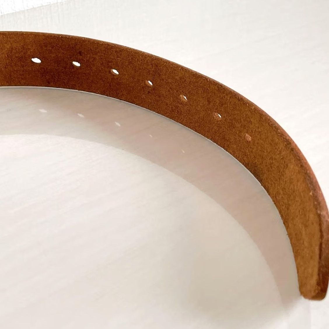 Ralph Lauren RRL Ralph Lauren Belt Leather Brown Emboss Pattern Curving 30 in Pre-owned Mens Size 30 - 6 Thumbnail