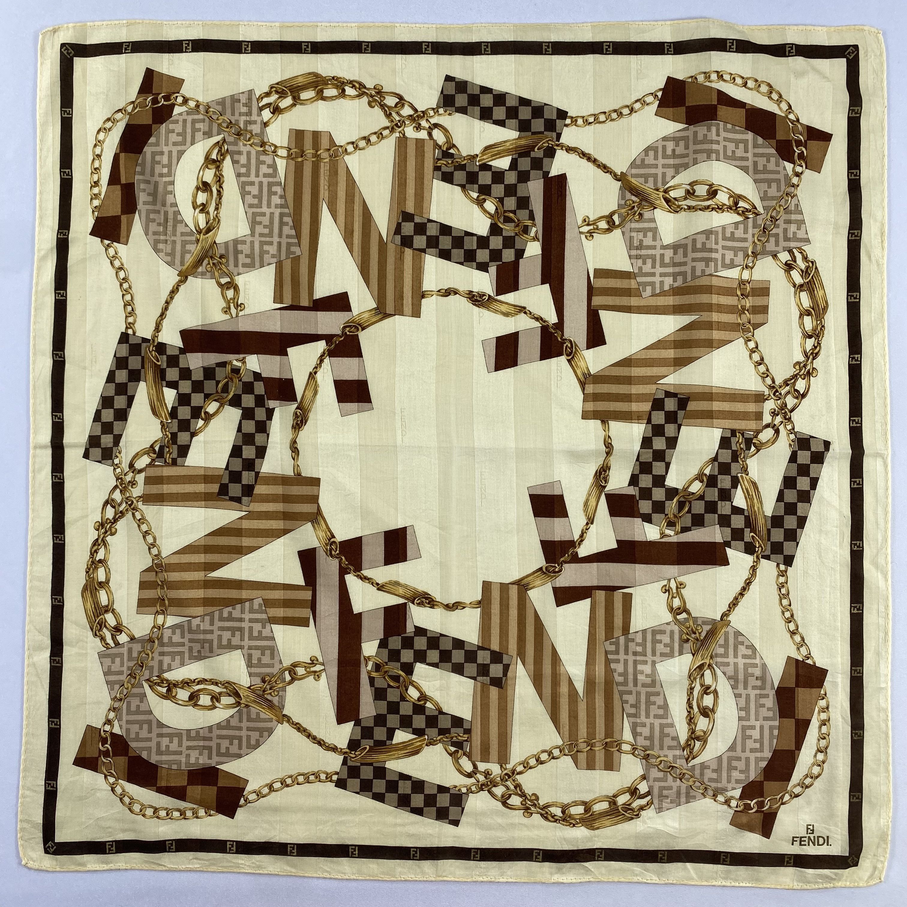 Vintage Fendi Handkerchief / Neckerchief / Bandana-P625 Size ONE SIZE - 1 Thumbnail