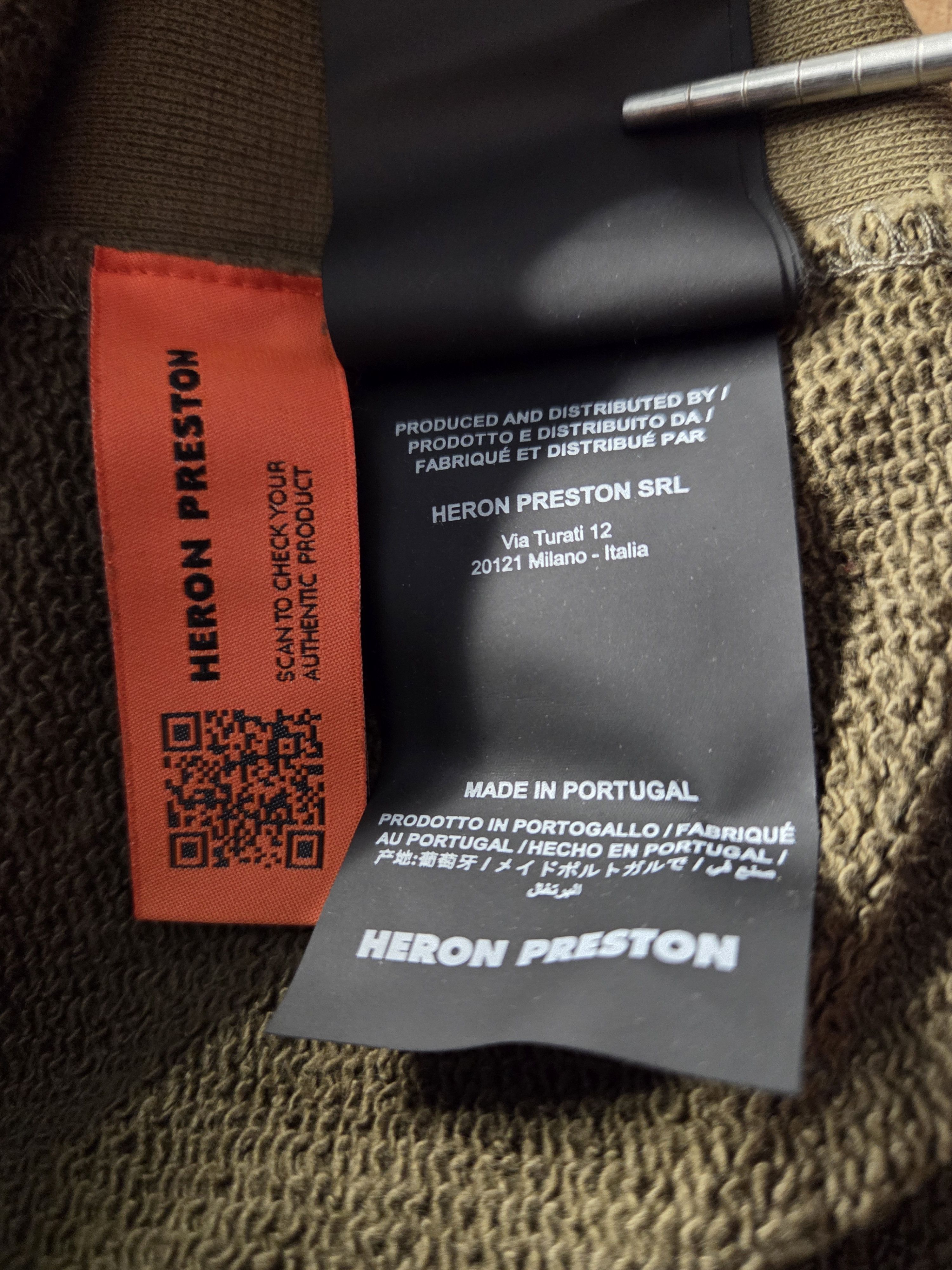 Heron Preston HPNY Hooded Sweatshirt in Olive Sz M Size US M / EU 48-50 / 2 - 9 Thumbnail
