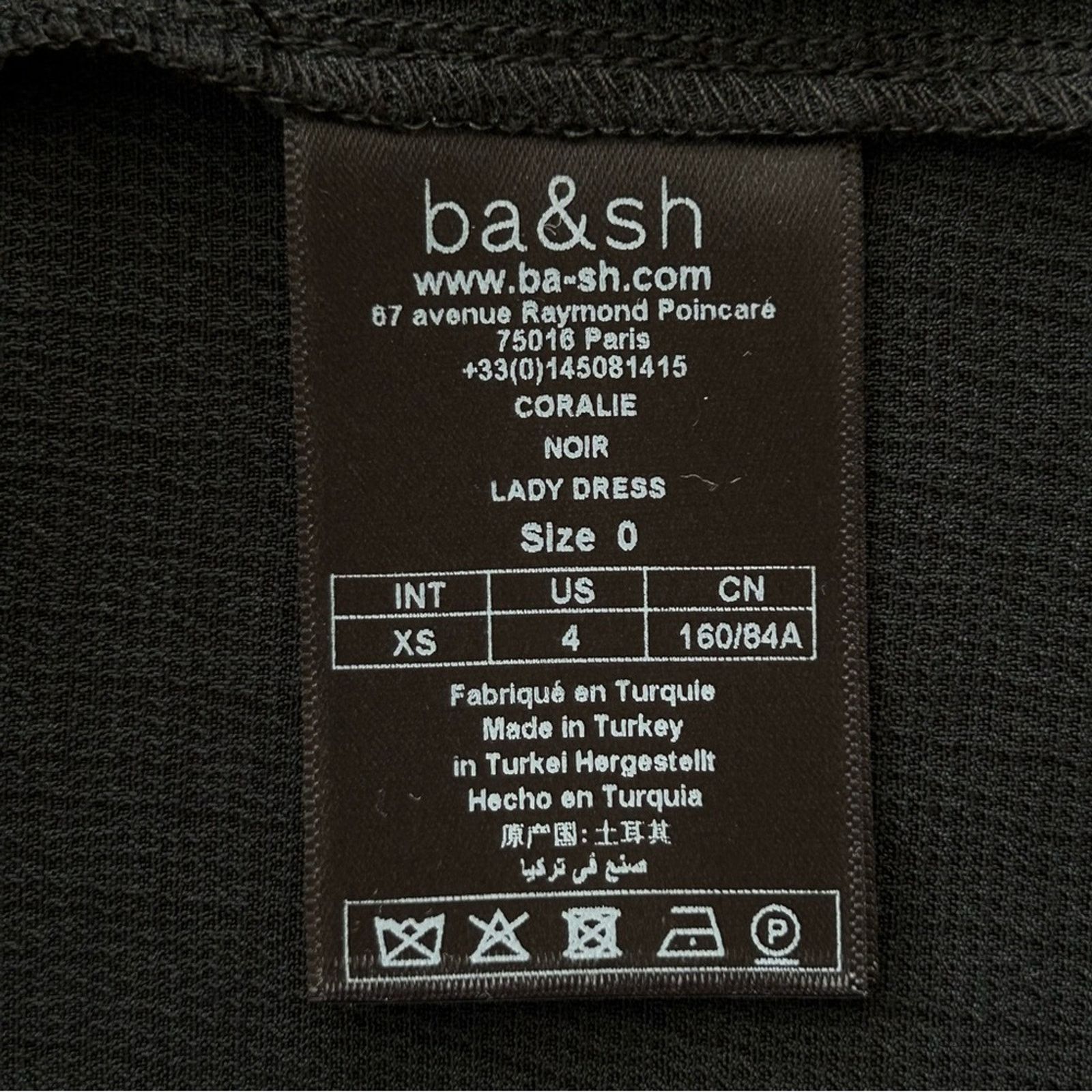 ba&sh BA&SH Coralie Dress Size 4 Int'l XS Black Asymmetrical Size S / US 4 / IT 40 - 14 Thumbnail