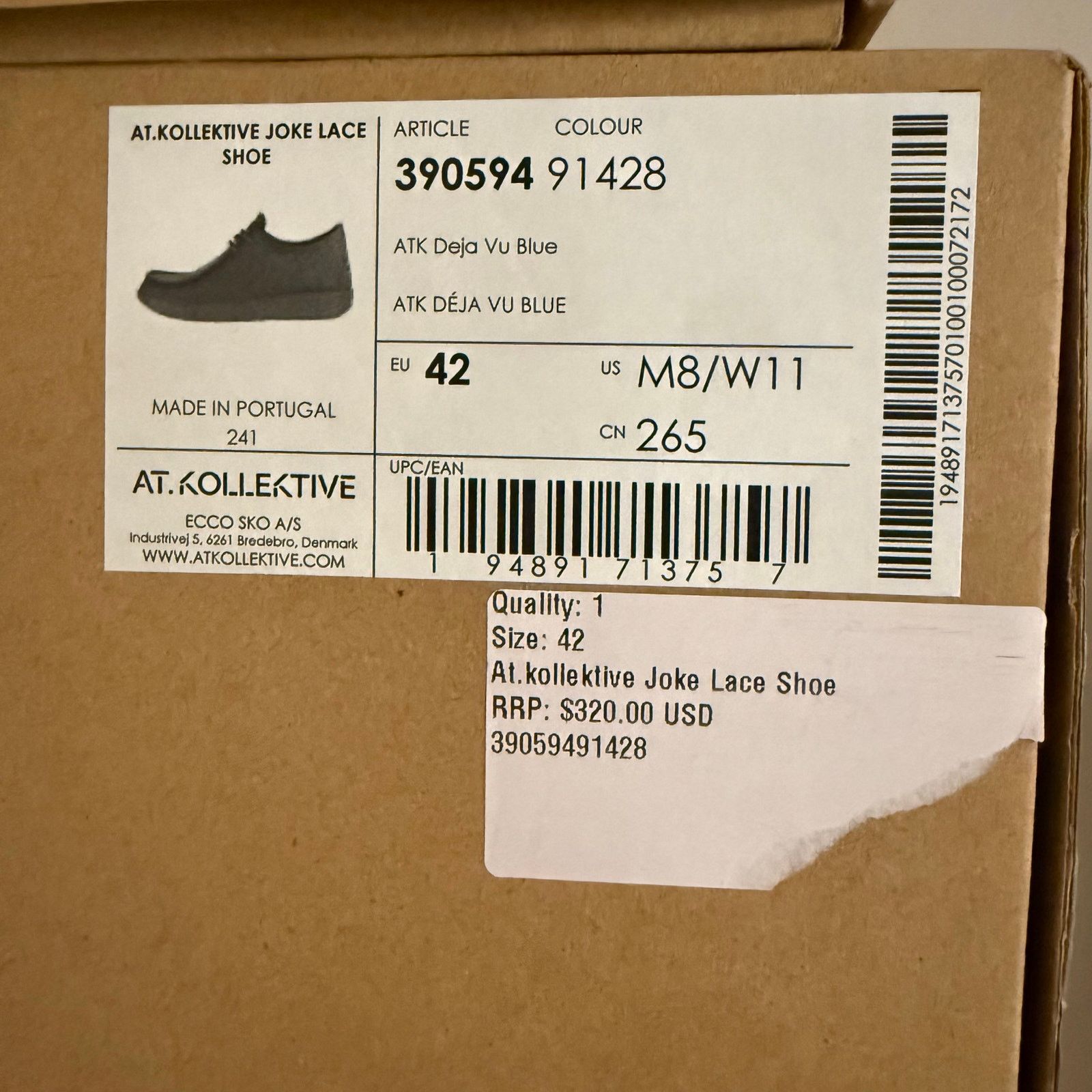Ecco ECCO.KOLLECTIVE MEN'S 8 JOKE LEATHER LACE MADE IN PORTUGAL Size US 8 / EU 41 - 9 Thumbnail