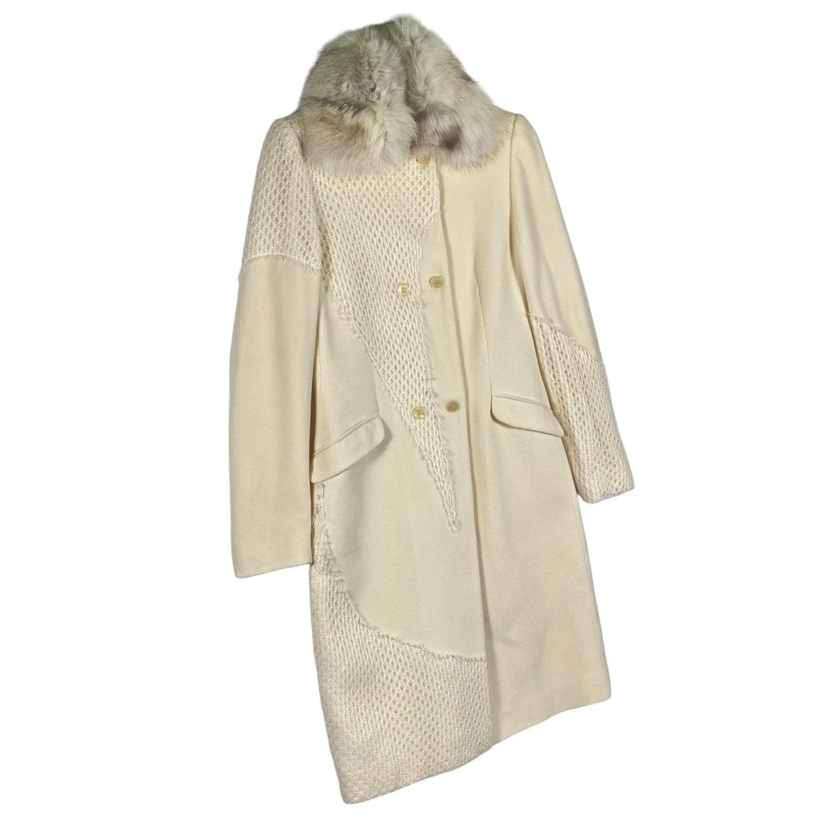 Versace × Versace Jeans Couture × Versus Versace Vintage Versace Jeans Couture Fur Collar Long Button Jacket Size S / US 4 / IT 40 - 3 Thumbnail