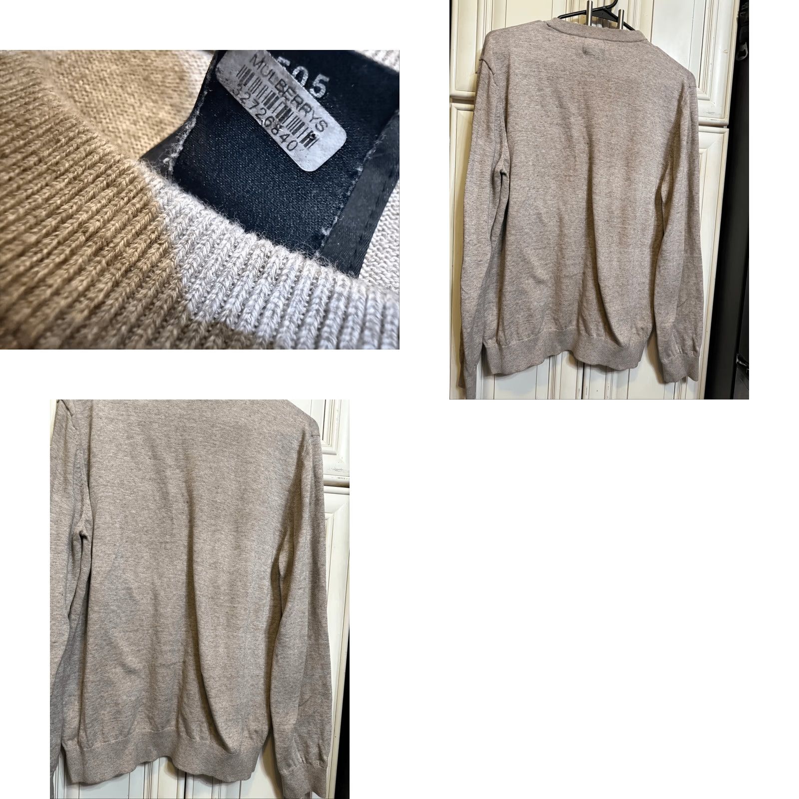 H&M H&M Men’s Cotton Knit Crew Neck Long Sleeve Pullover Sweater Beige Large Size US L / EU 52-54 / 3 - 8 Thumbnail