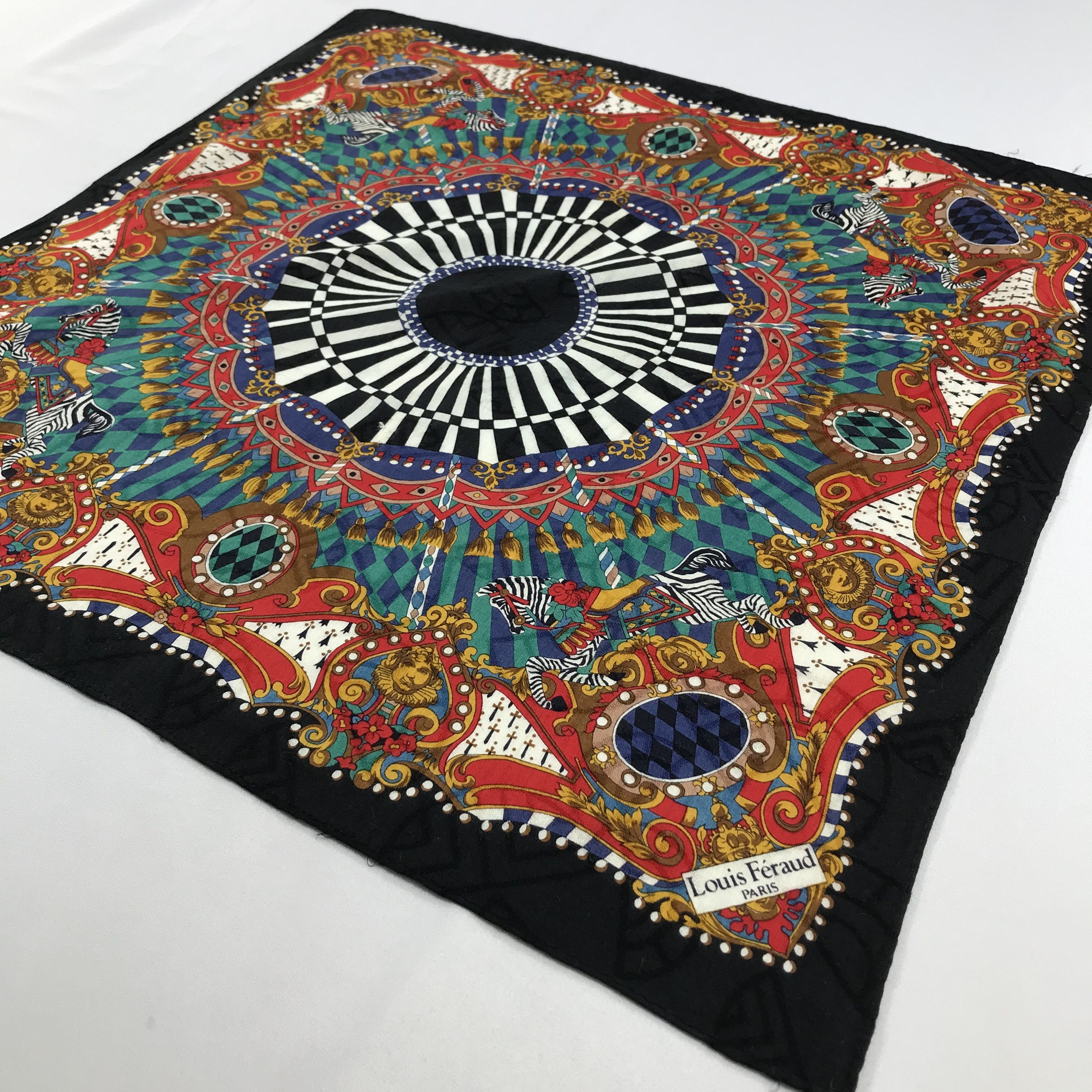 Louis Feraud × Vintage Louis Feraud Bandana / Handkerchief / Neckerchief - S2288 Size ONE SIZE - 2 Thumbnail